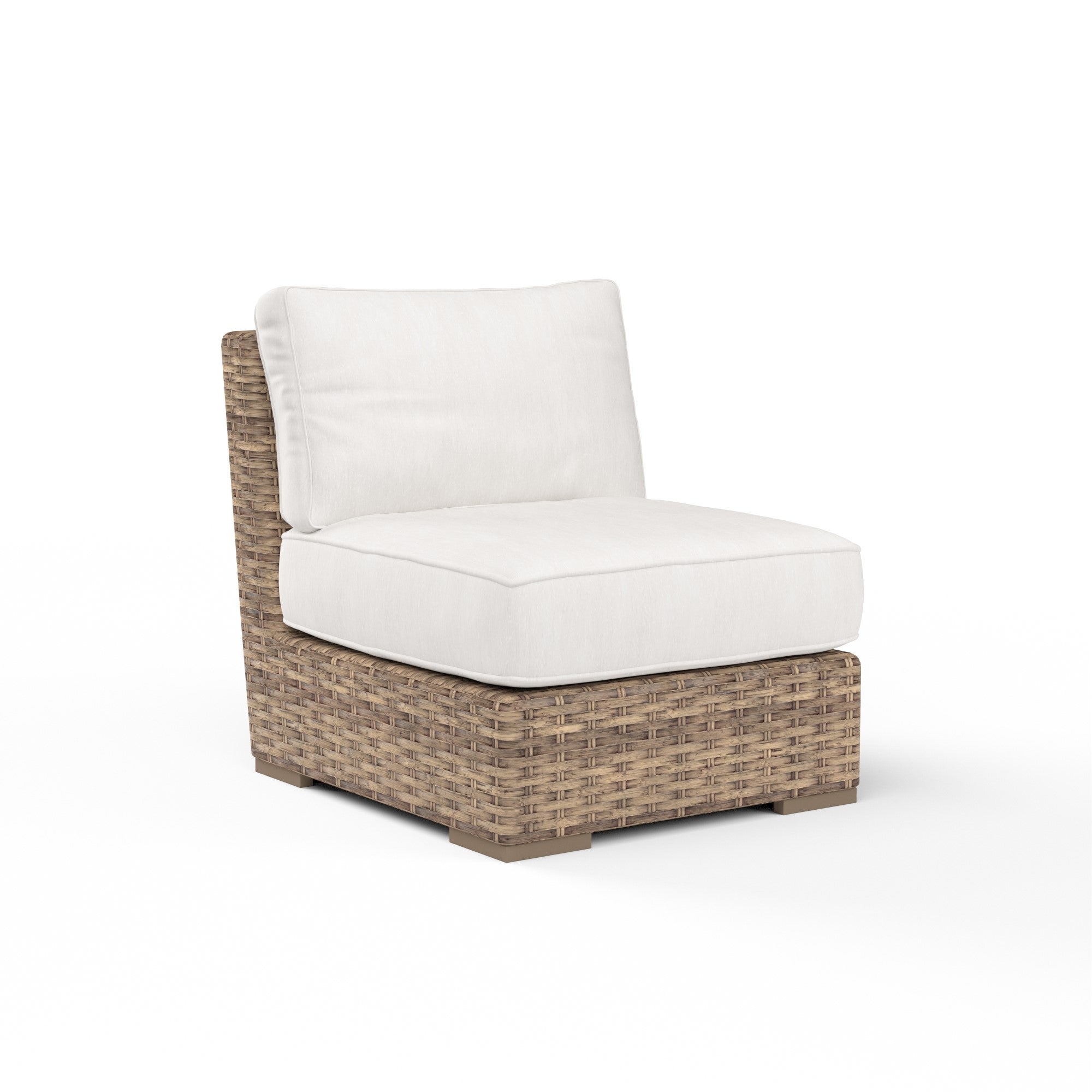 Havana Wicker Armless Club Chair