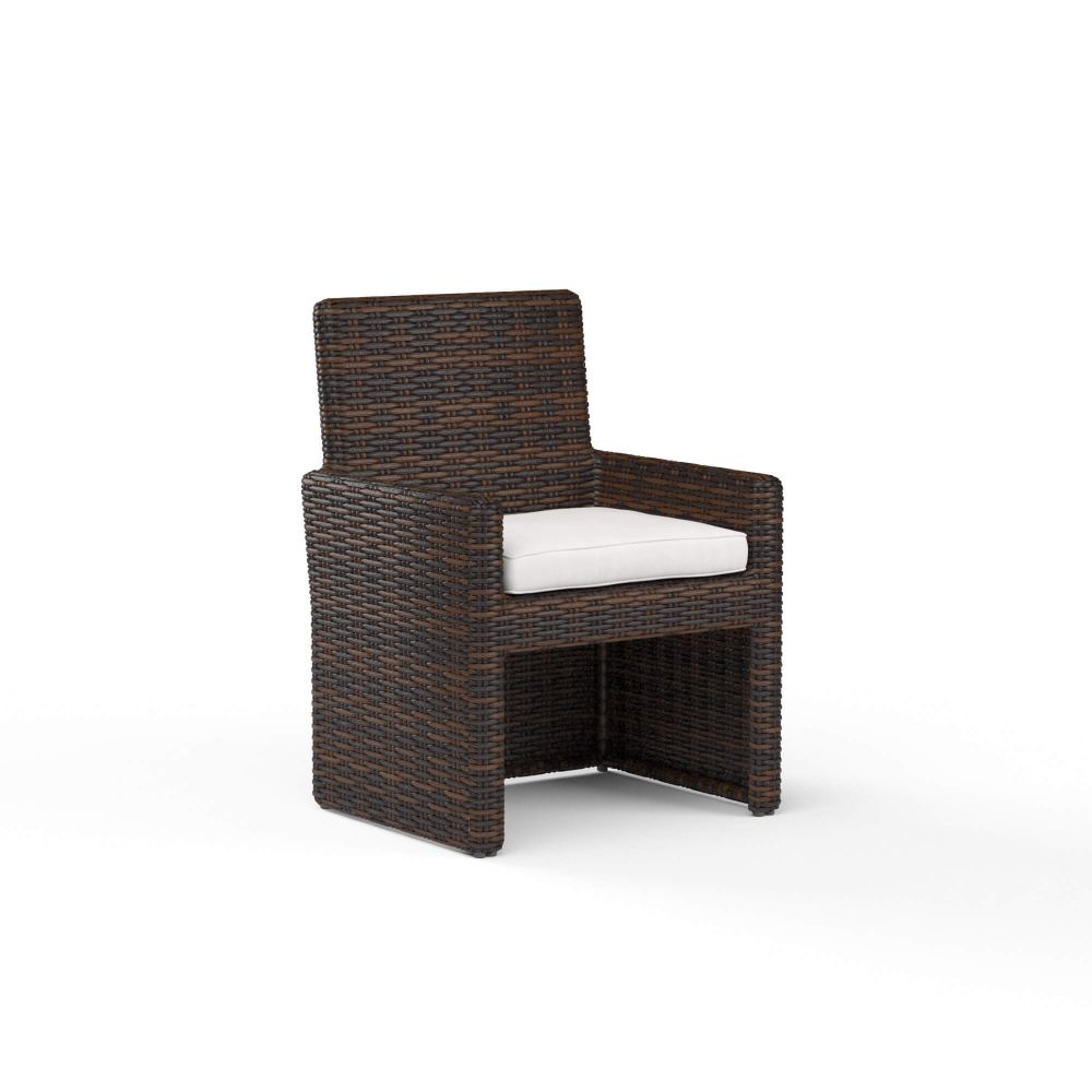 Montecito Wicker Cushioned Dining Arm Chair