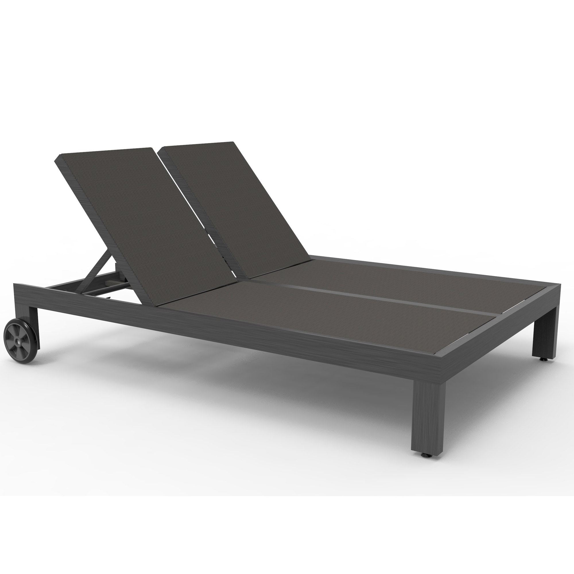 Redondo Aluminum Adjustable Double Sling Chaise Lounge