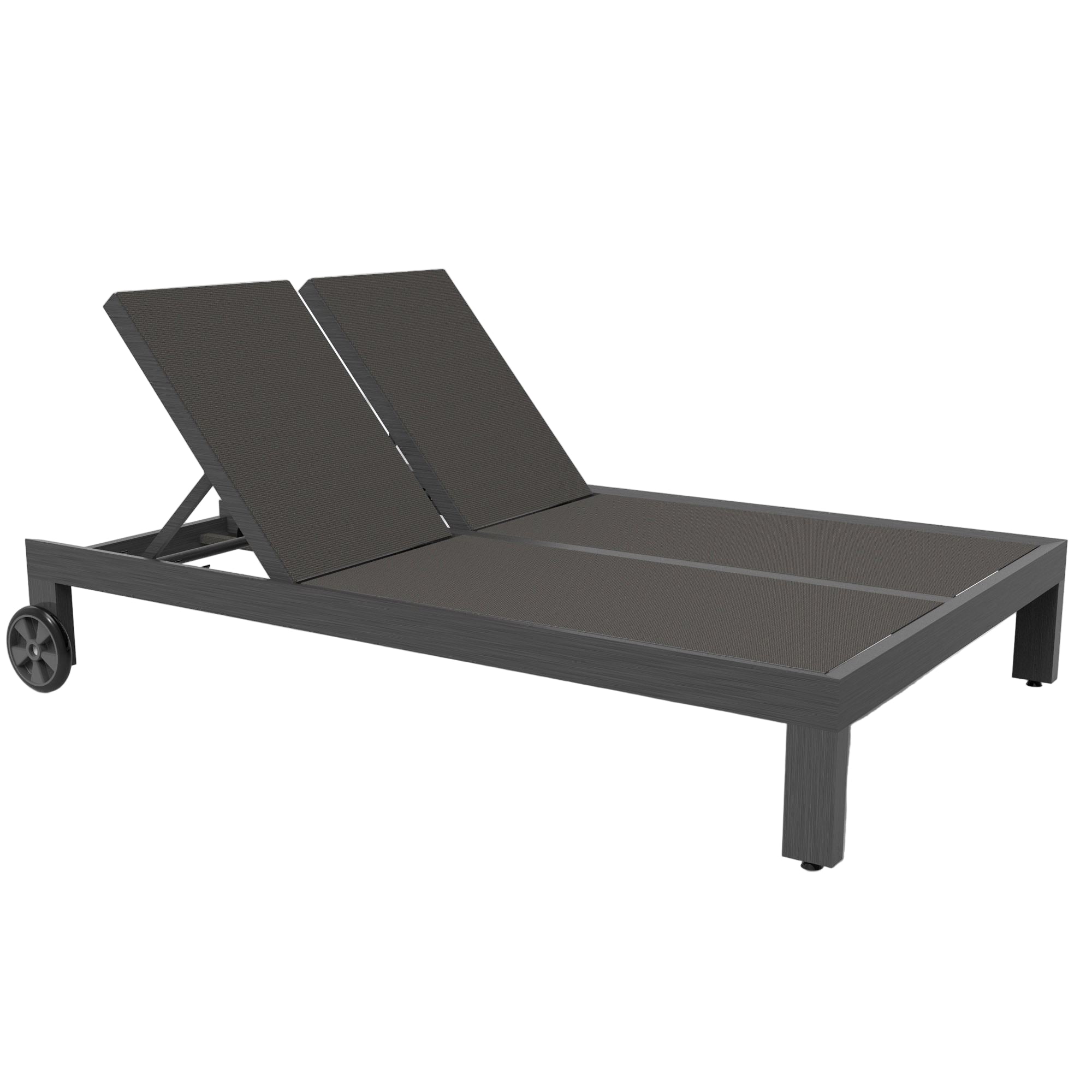 Redondo Aluminum Adjustable Double Sling Chaise Lounge