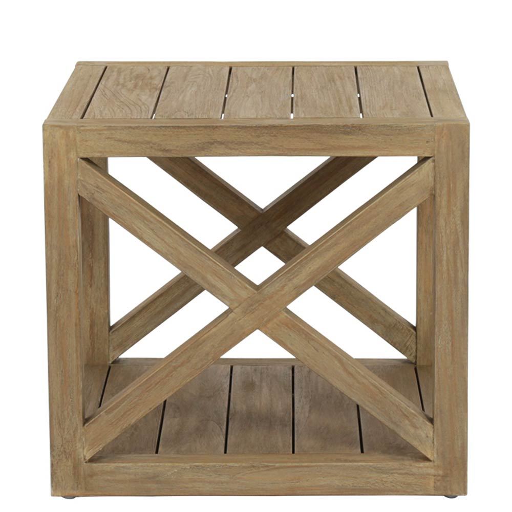 Coastal Teak 22" Square X End Table
