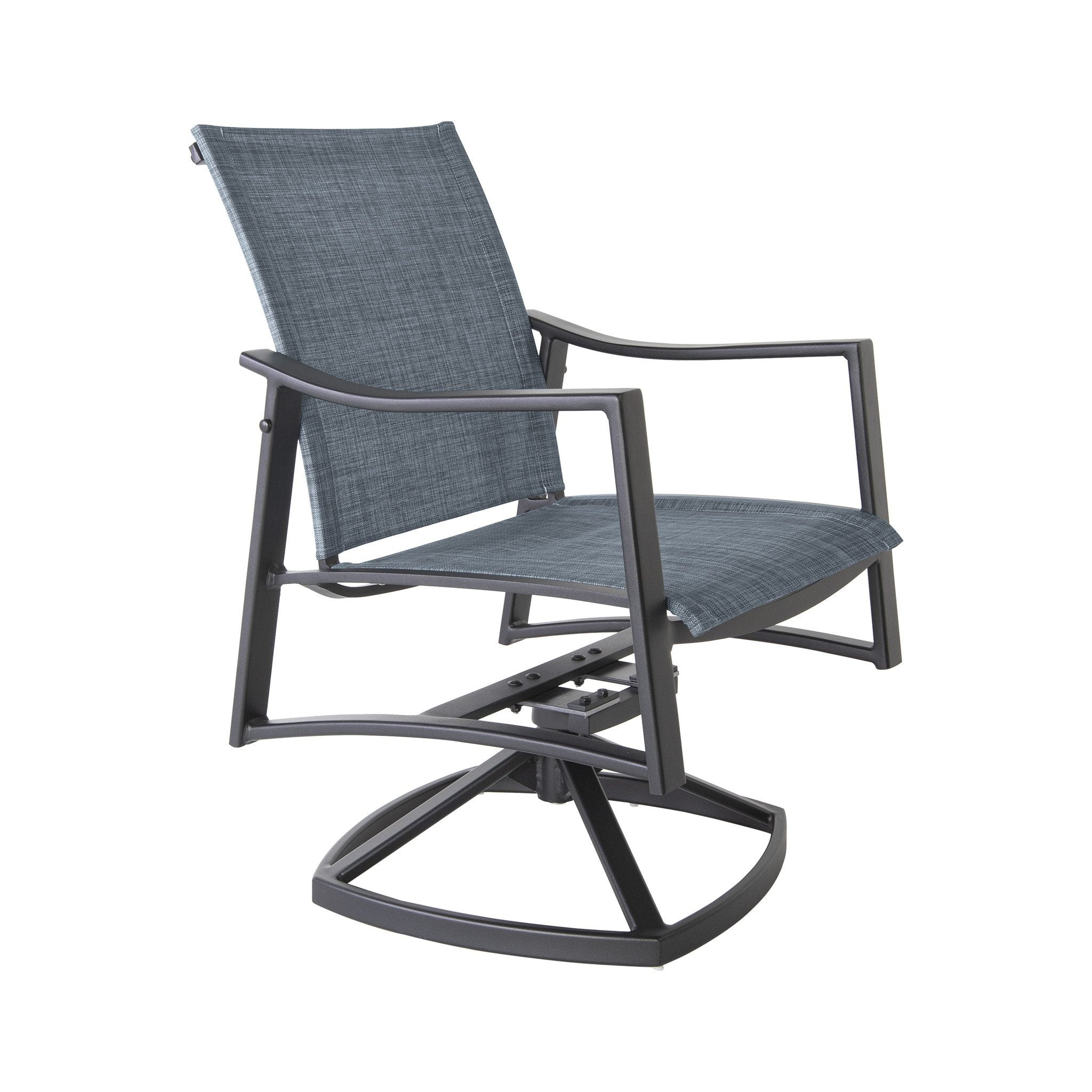 Avana Sling Swivel Rocker Dining Arm Chair