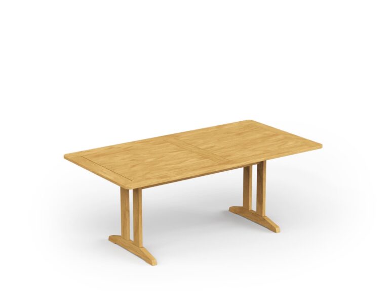 Foundations 39" x 74" -103" Extension Rectangular Teak Dining Table