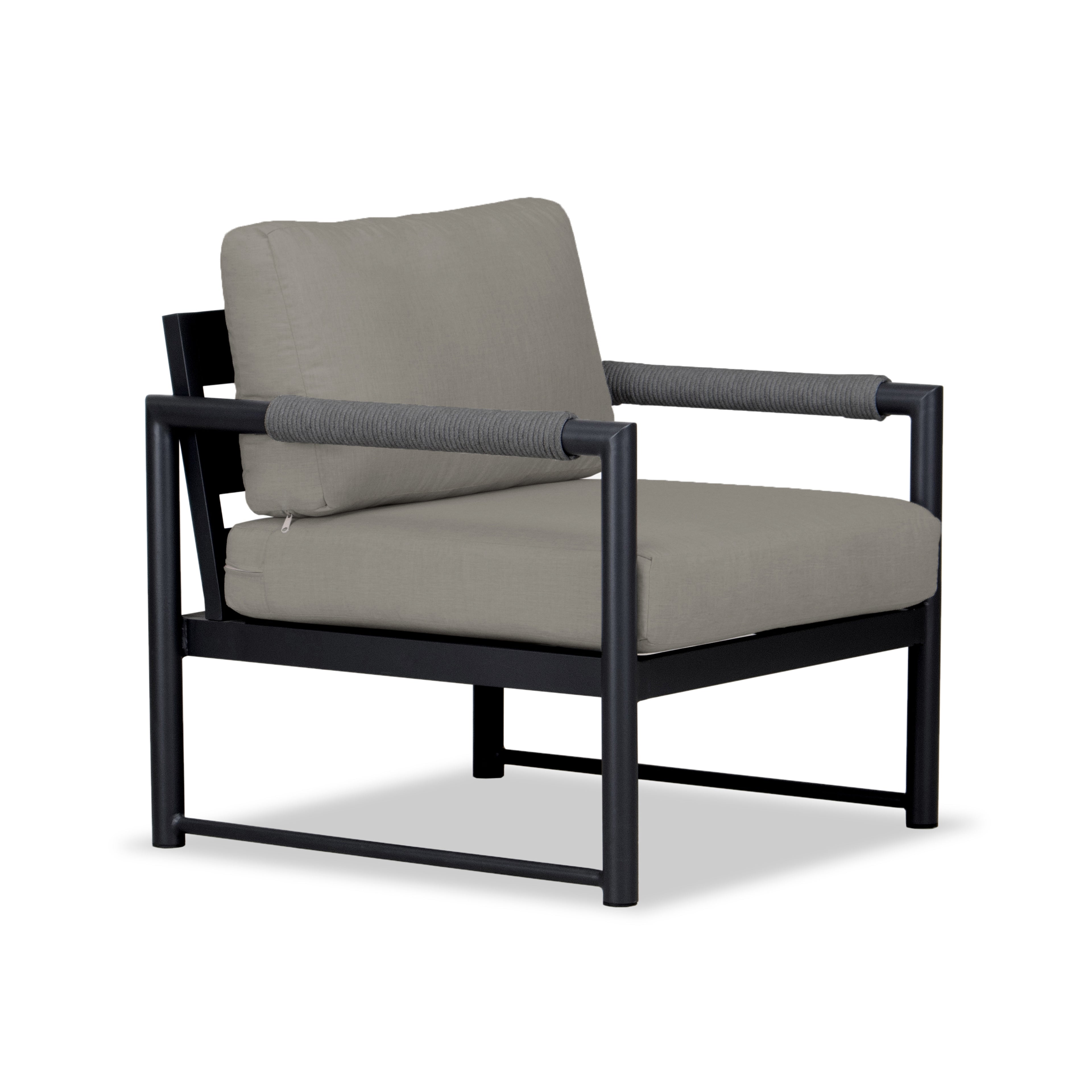 Alto Club Chair#Finish_Black#Fabric_Canvas Charcoal