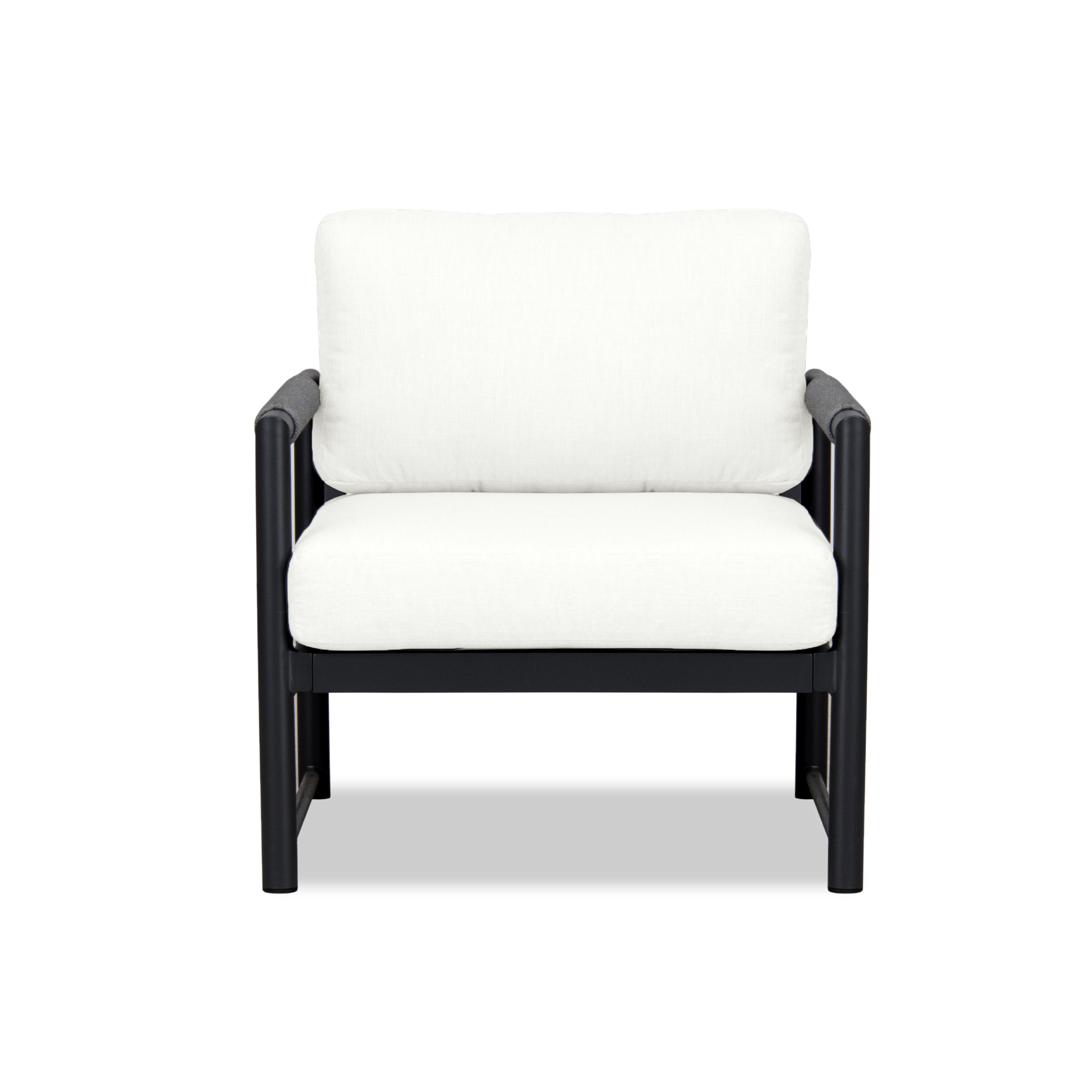 Alto Club Chair#Finish_Black#Fabric_Canvas Natural