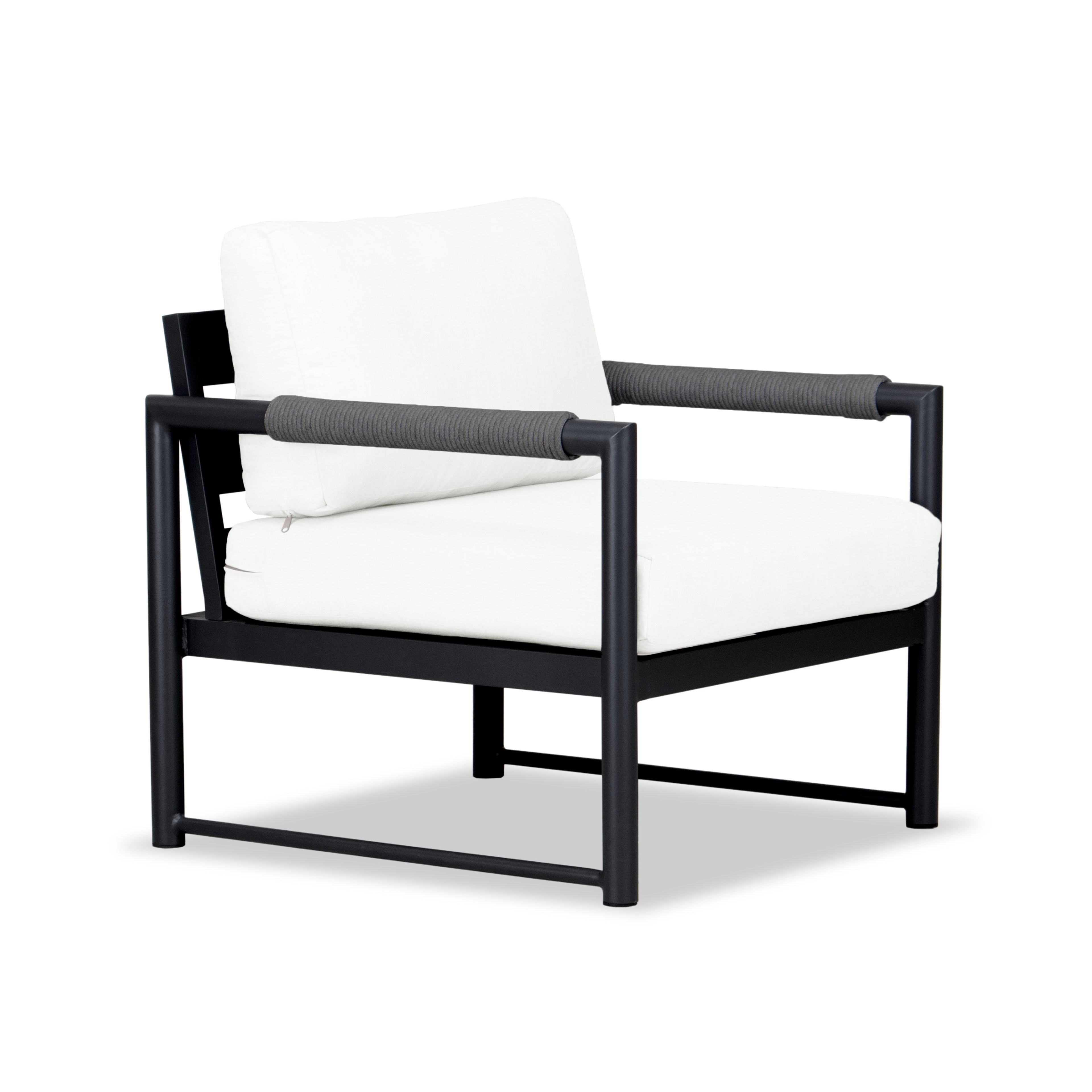 Alto Club Chair#Finish_Black#Fabric_Canvas Natural