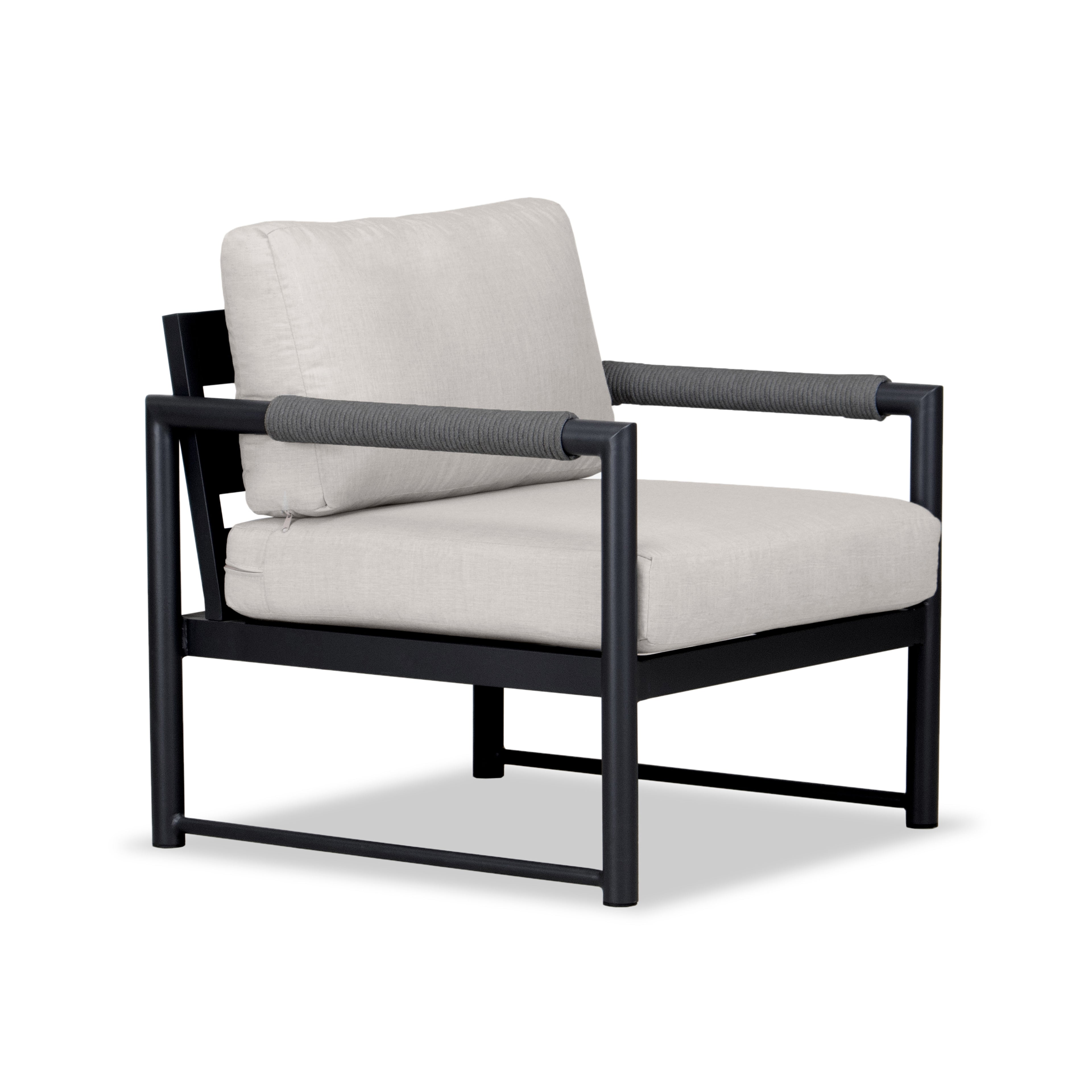 Alto Club Chair#Finish_Black#Fabric_Cast Silver
