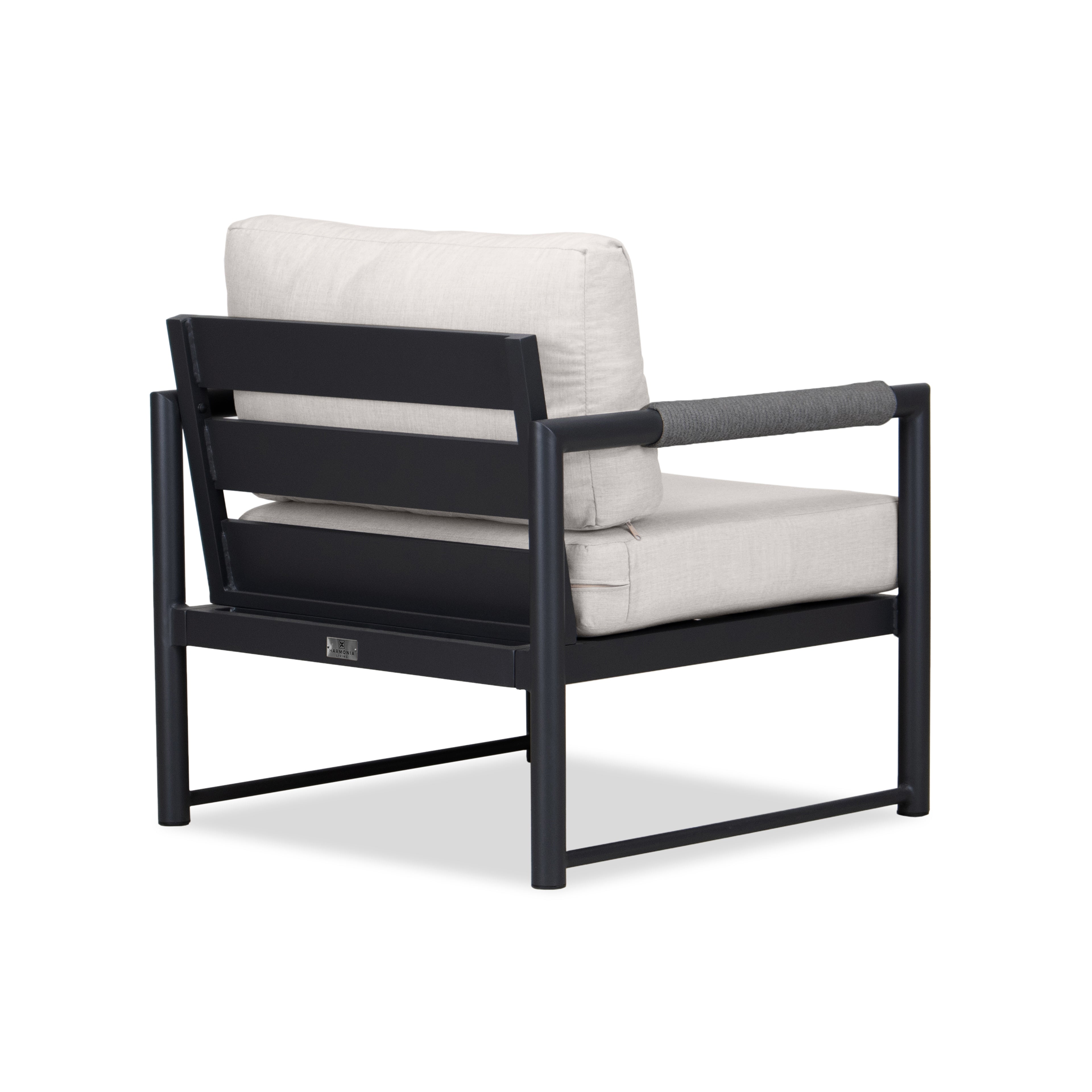 Alto Club Chair#Finish_Black#Fabric_Cast Silver
