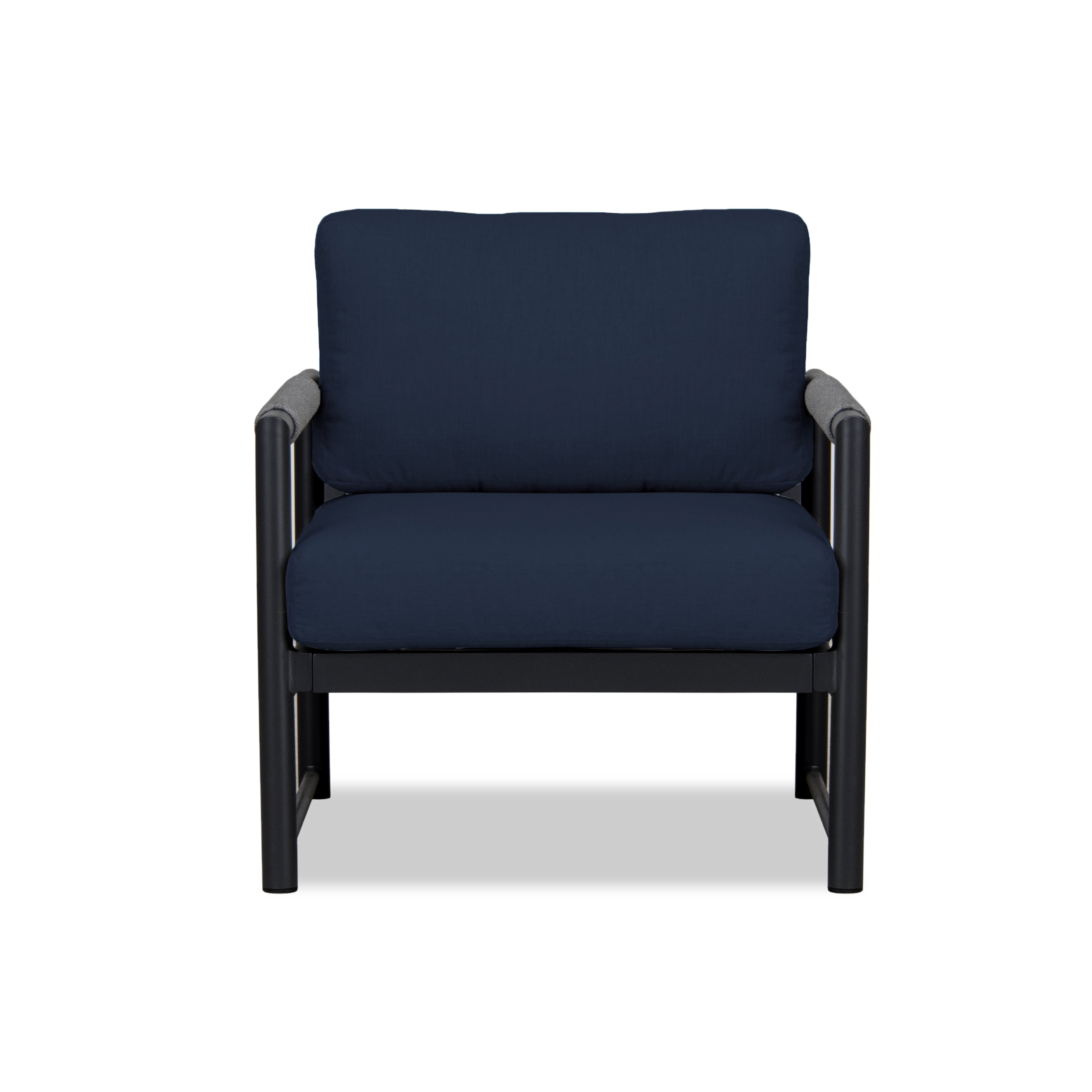 Alto Club Chair#Finish_Black#Fabric_Spectrum Indigo
