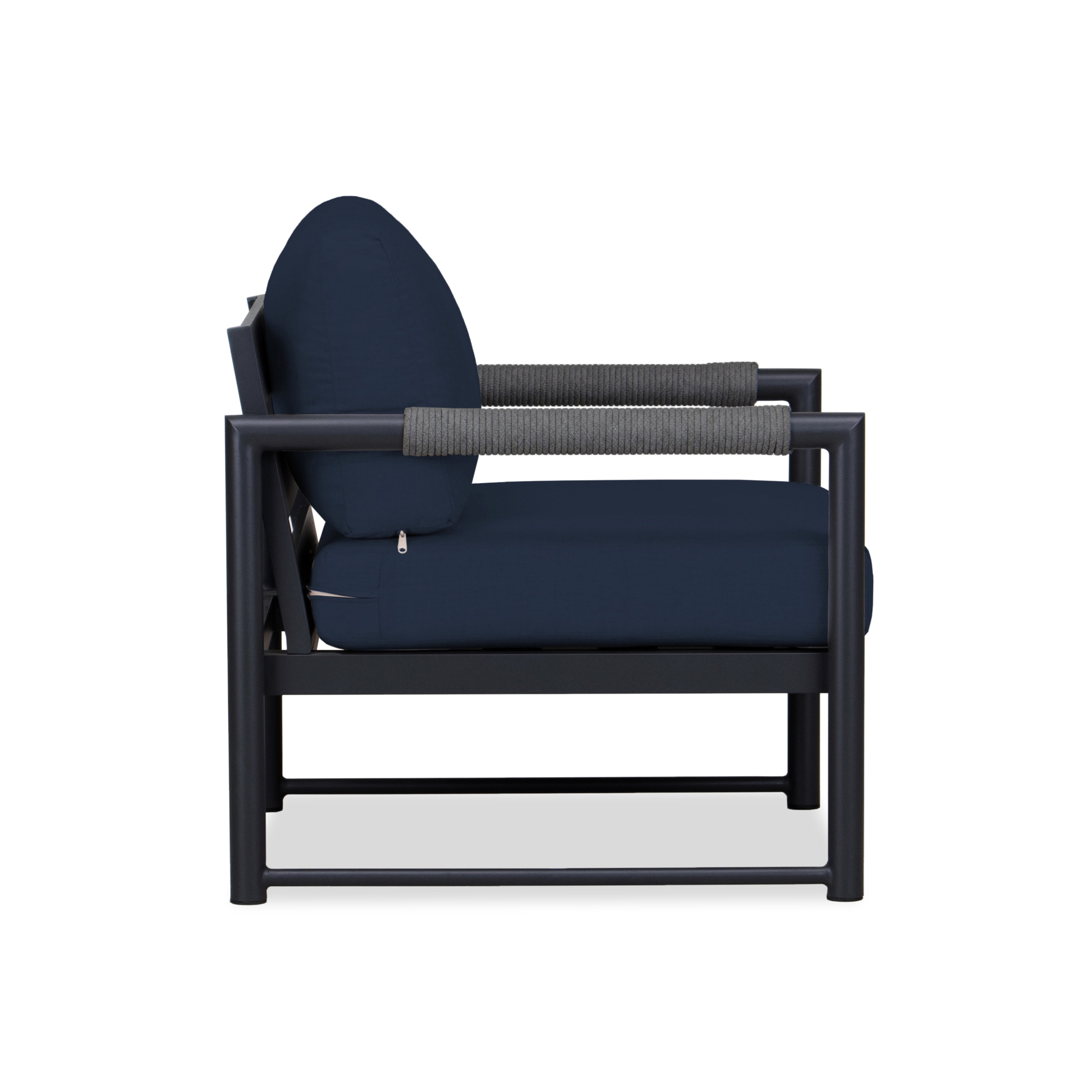 Alto Club Chair#Finish_Black#Fabric_Spectrum Indigo