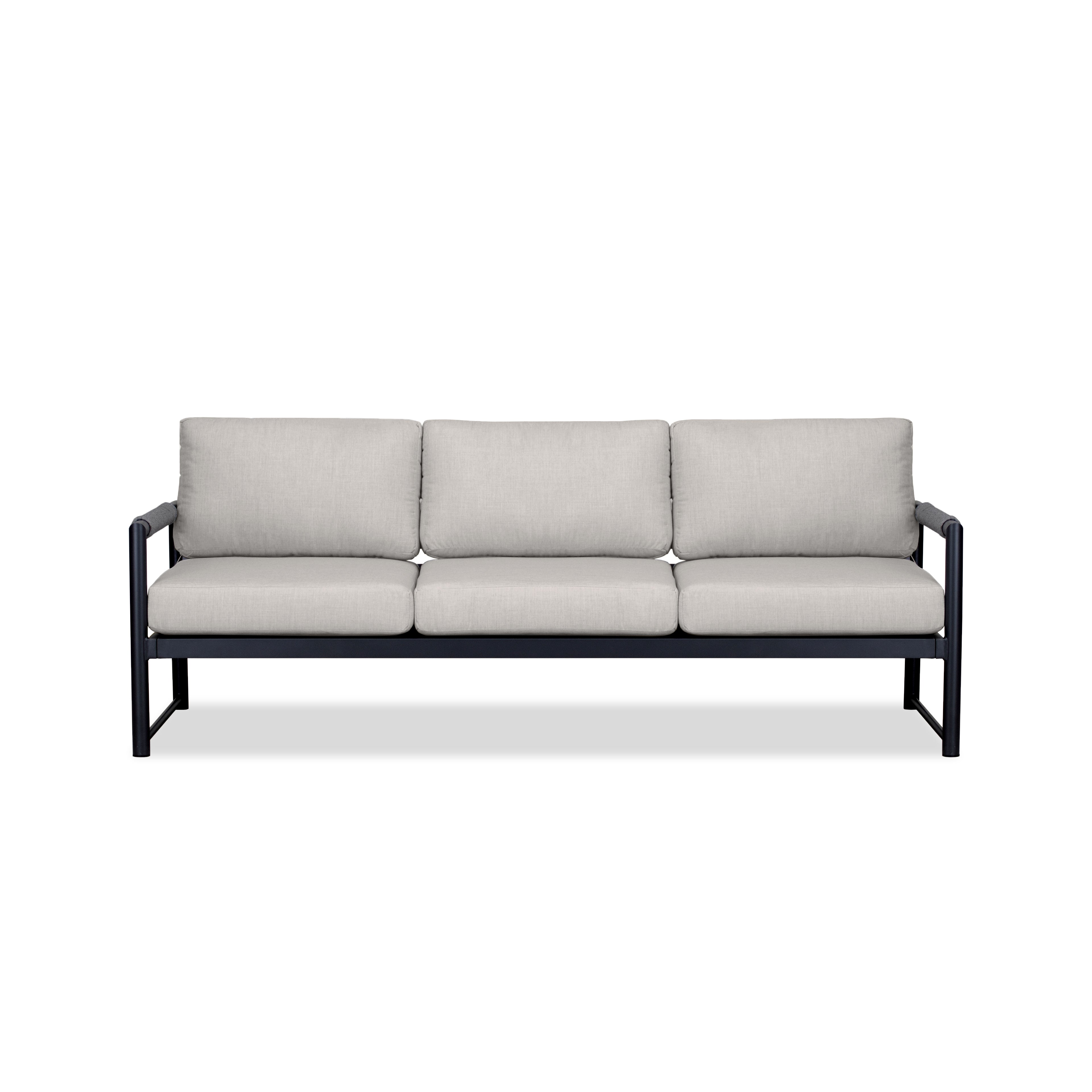 Alto Sofa#Finish_Black#Fabric_Cast Silver