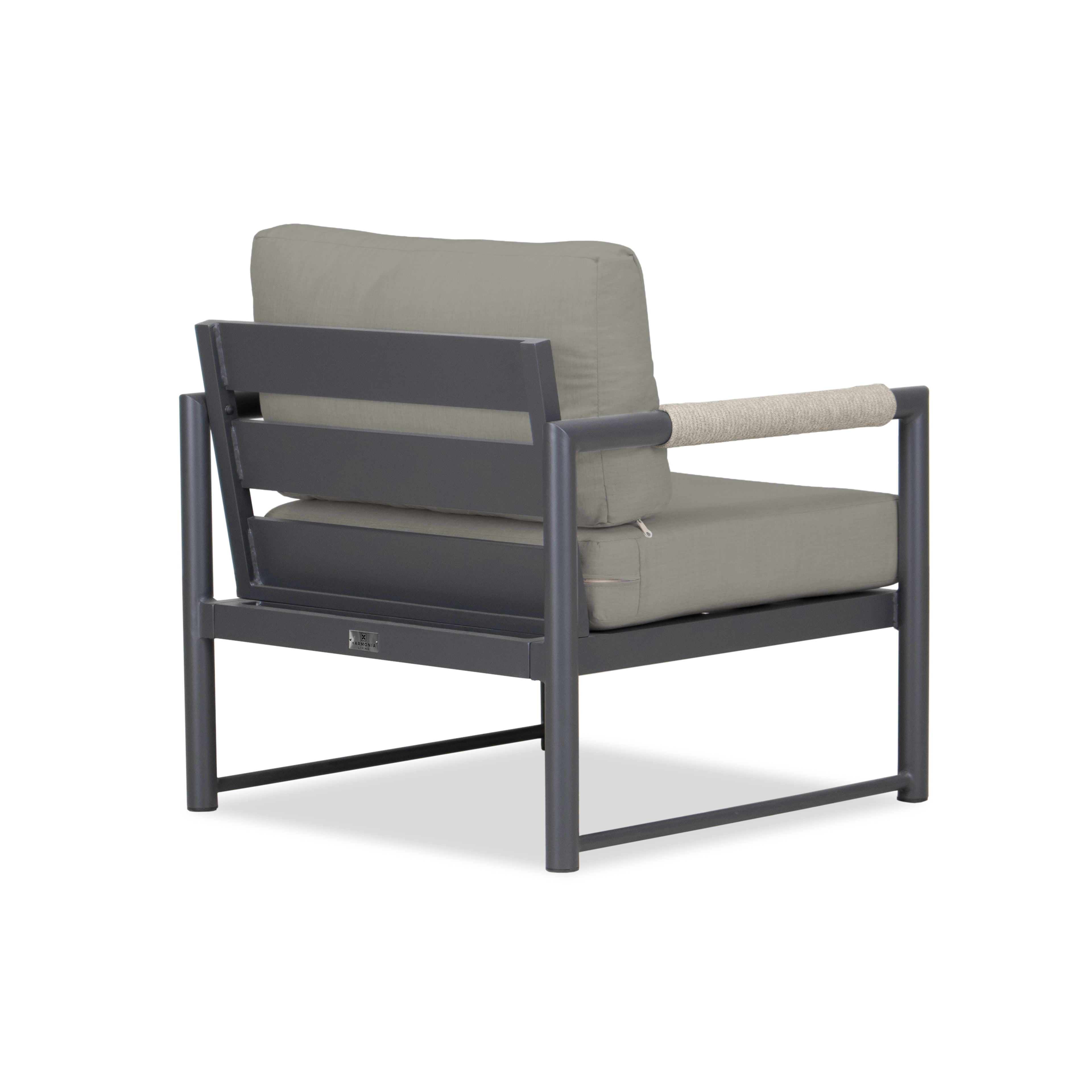 Alto Club Chair#Finish_Slate#Fabric_Canvas Charcoal