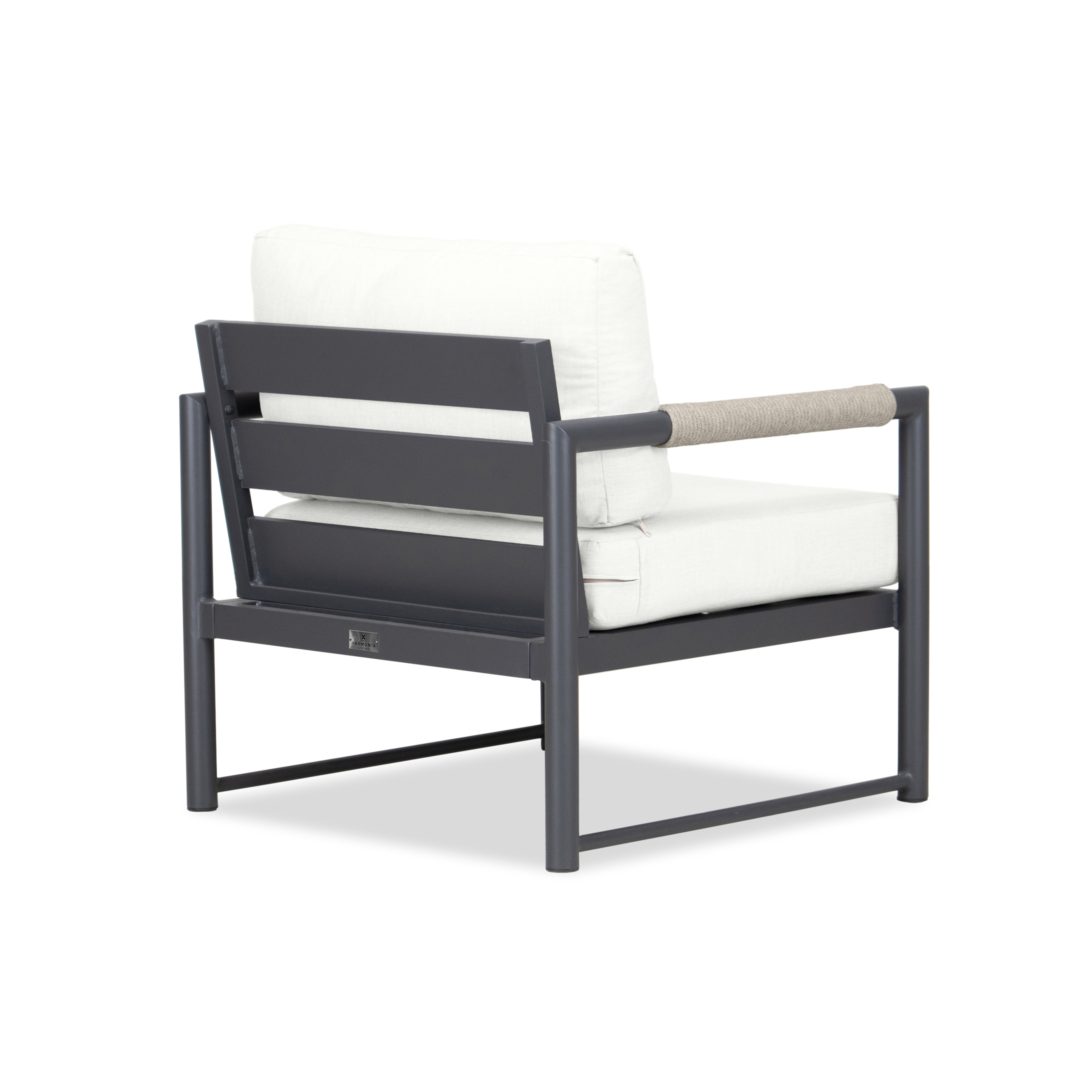 Alto Club Chair#Finish_Slate#Fabric_Canvas Natural