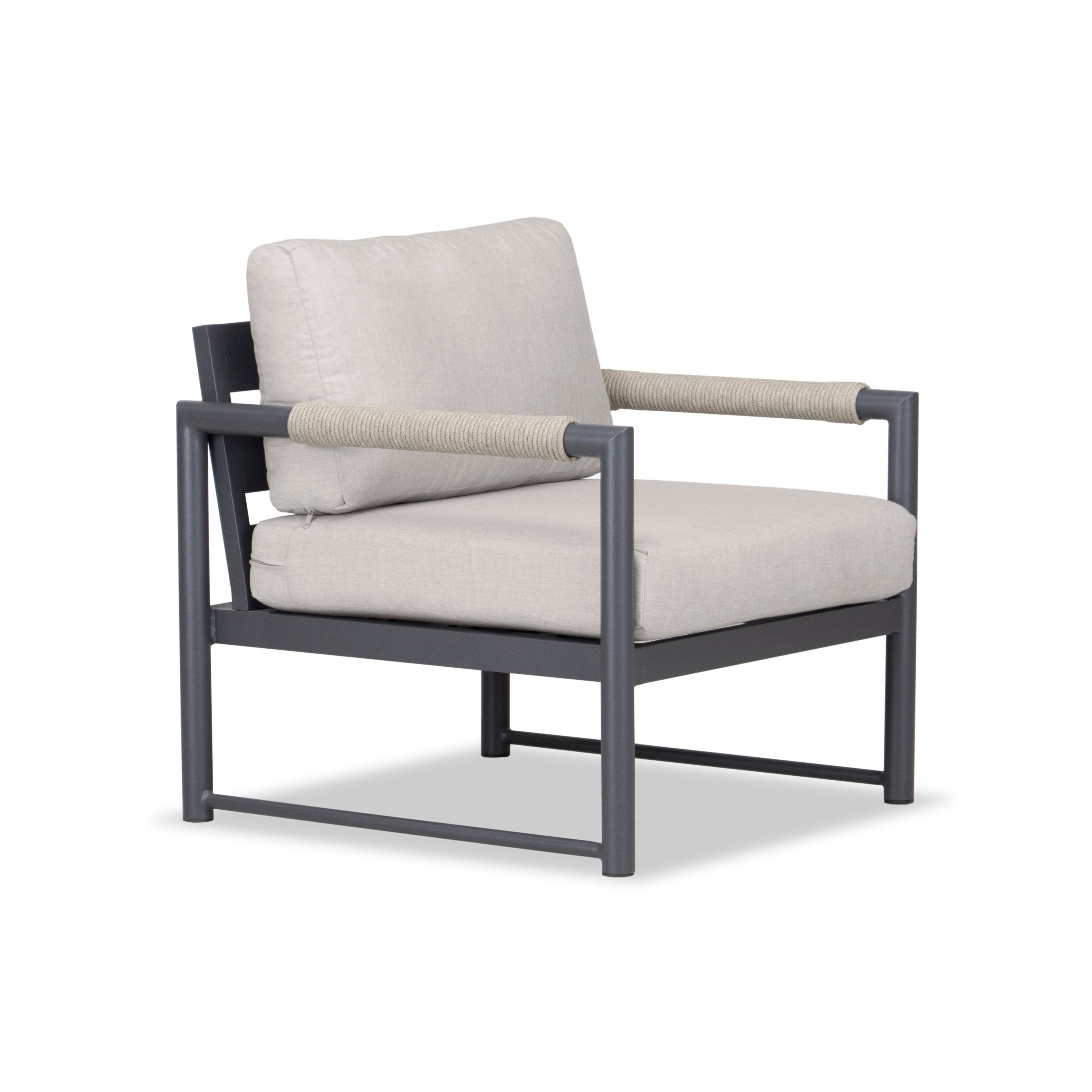 Alto Club Chair#Finish_Slate#Fabric_Cast Silver