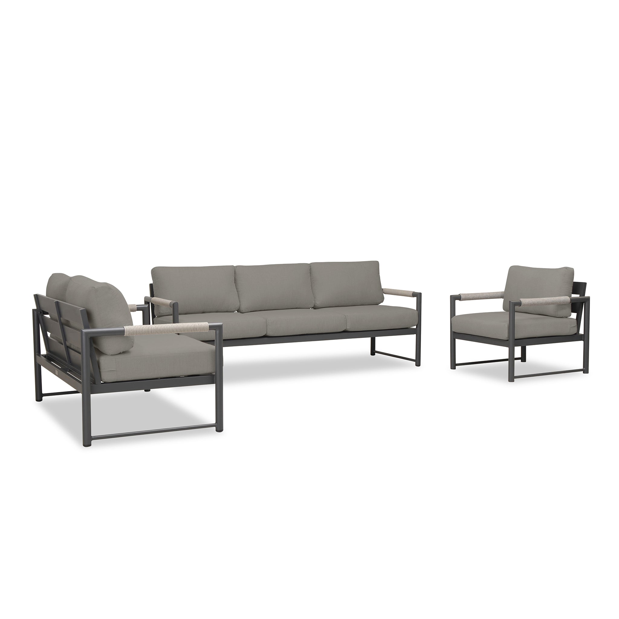 variant:Club Chair and Loveseat / Slate/Pebble Gray / Canvas Charcoal