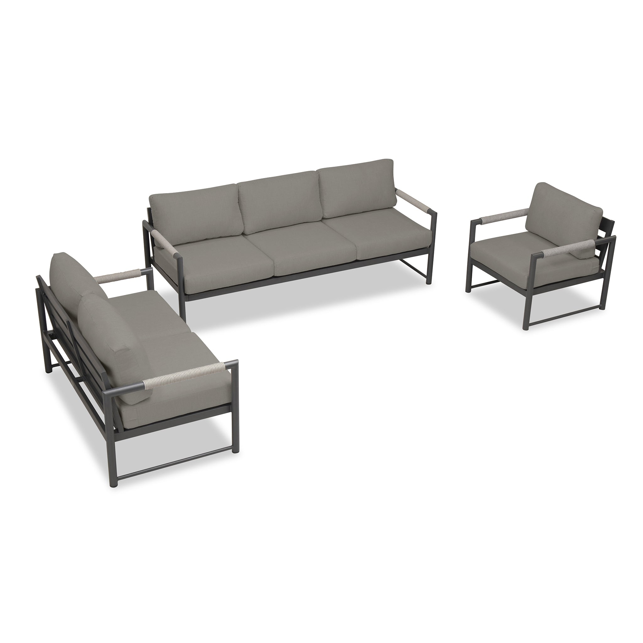 variant:Club Chair and Loveseat / Slate/Pebble Gray / Canvas Charcoal