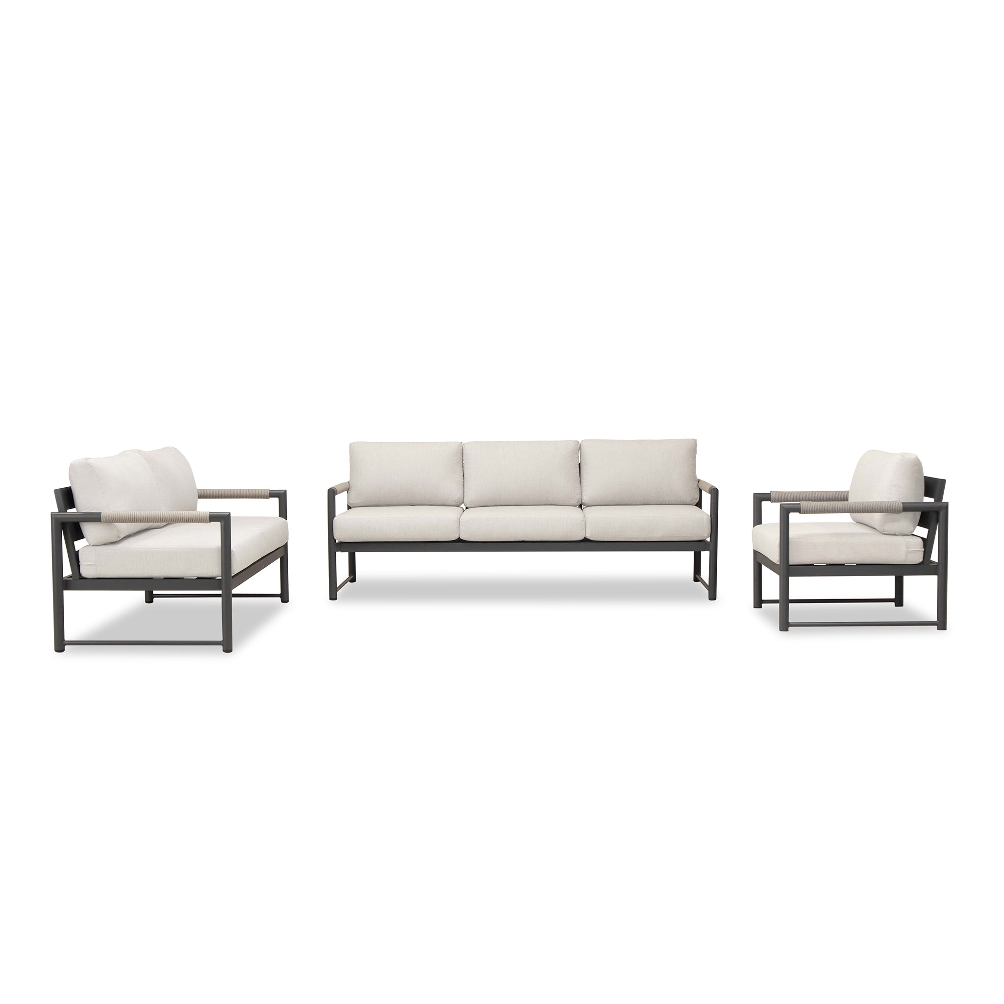 variant:Club Chair and Loveseat / Slate/Pebble Gray / Cast Silver