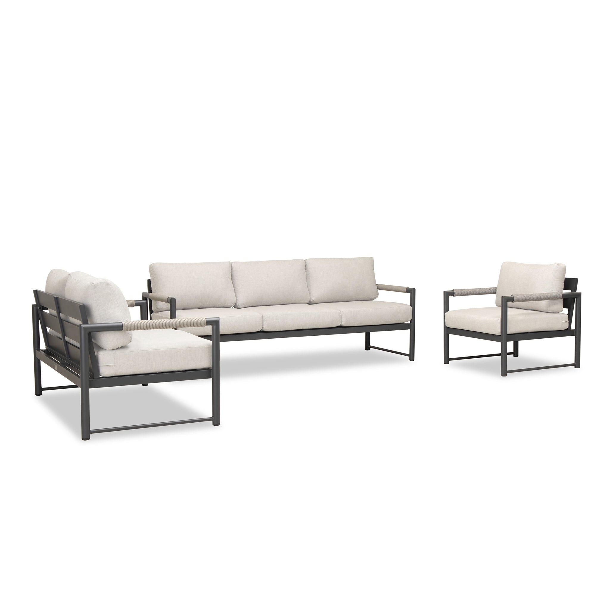 variant:Club Chair and Loveseat / Slate/Pebble Gray / Cast Silver