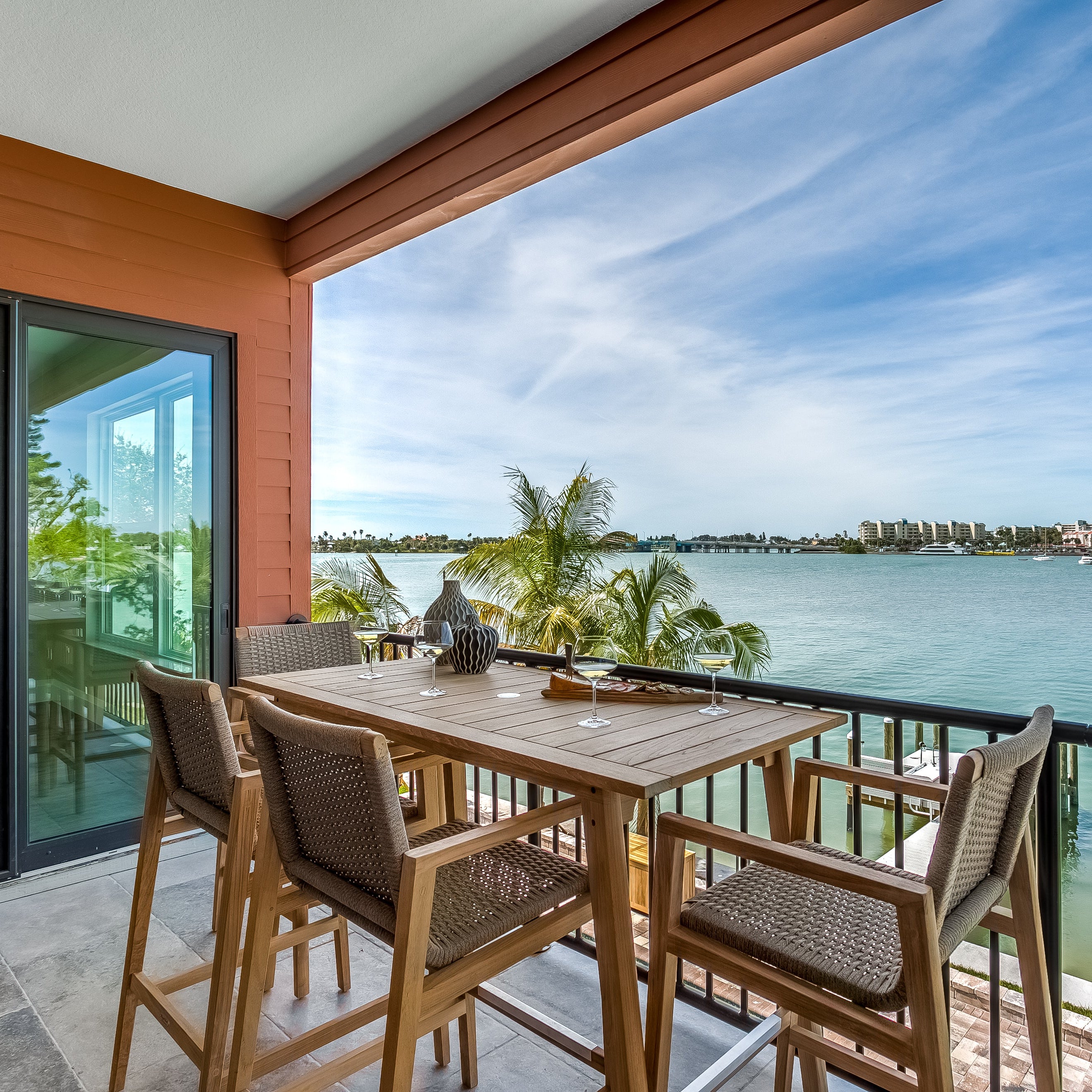 Admiral 32" x 65" Rectangular Counter Table with Umbrella Hole