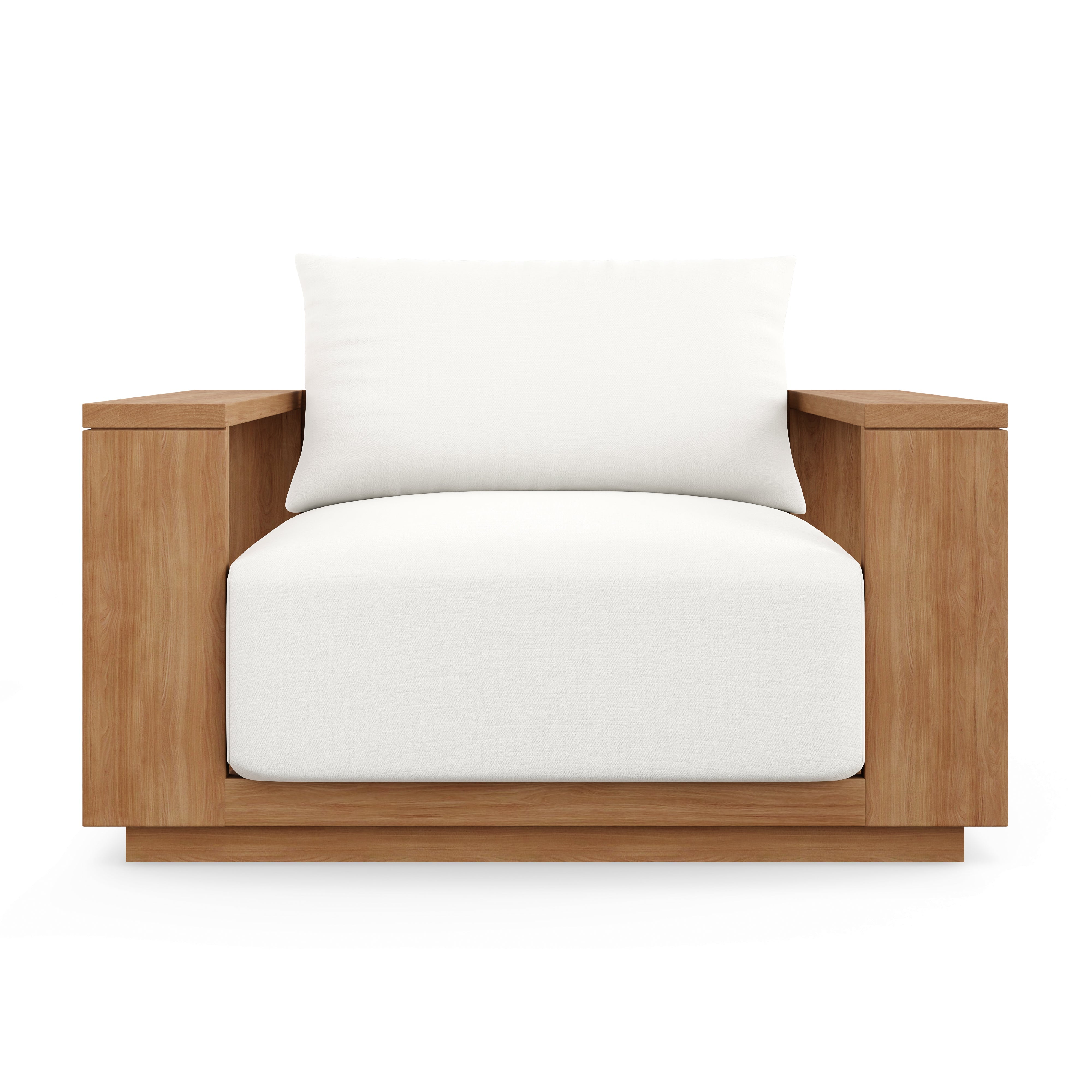 Beja Luxe Club Chair#Finish_Natural Sanded#Fabric_Canvas Natural