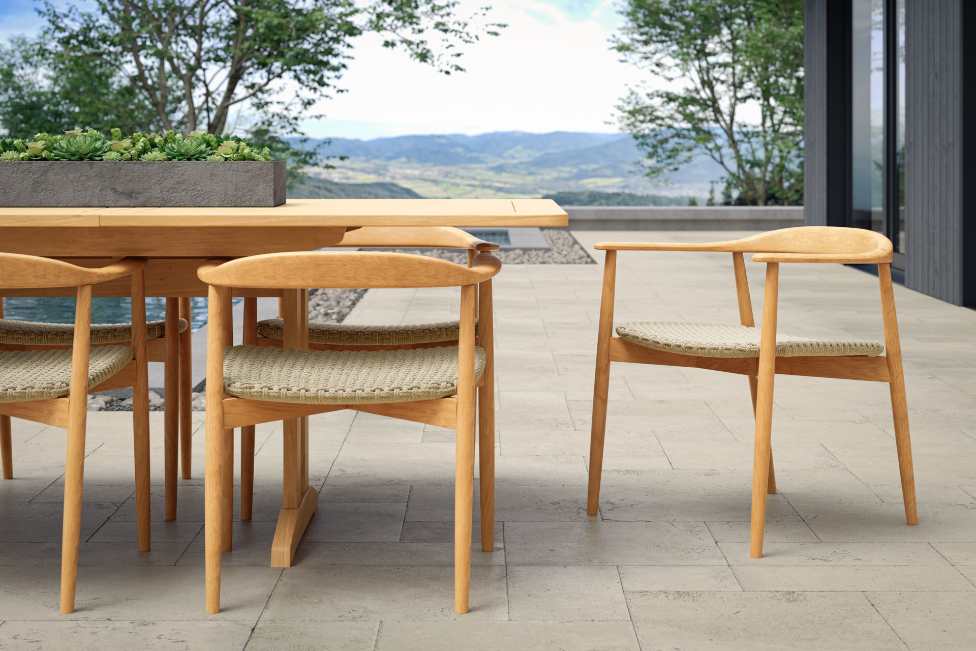 Dana Teak Dining Arm Chair