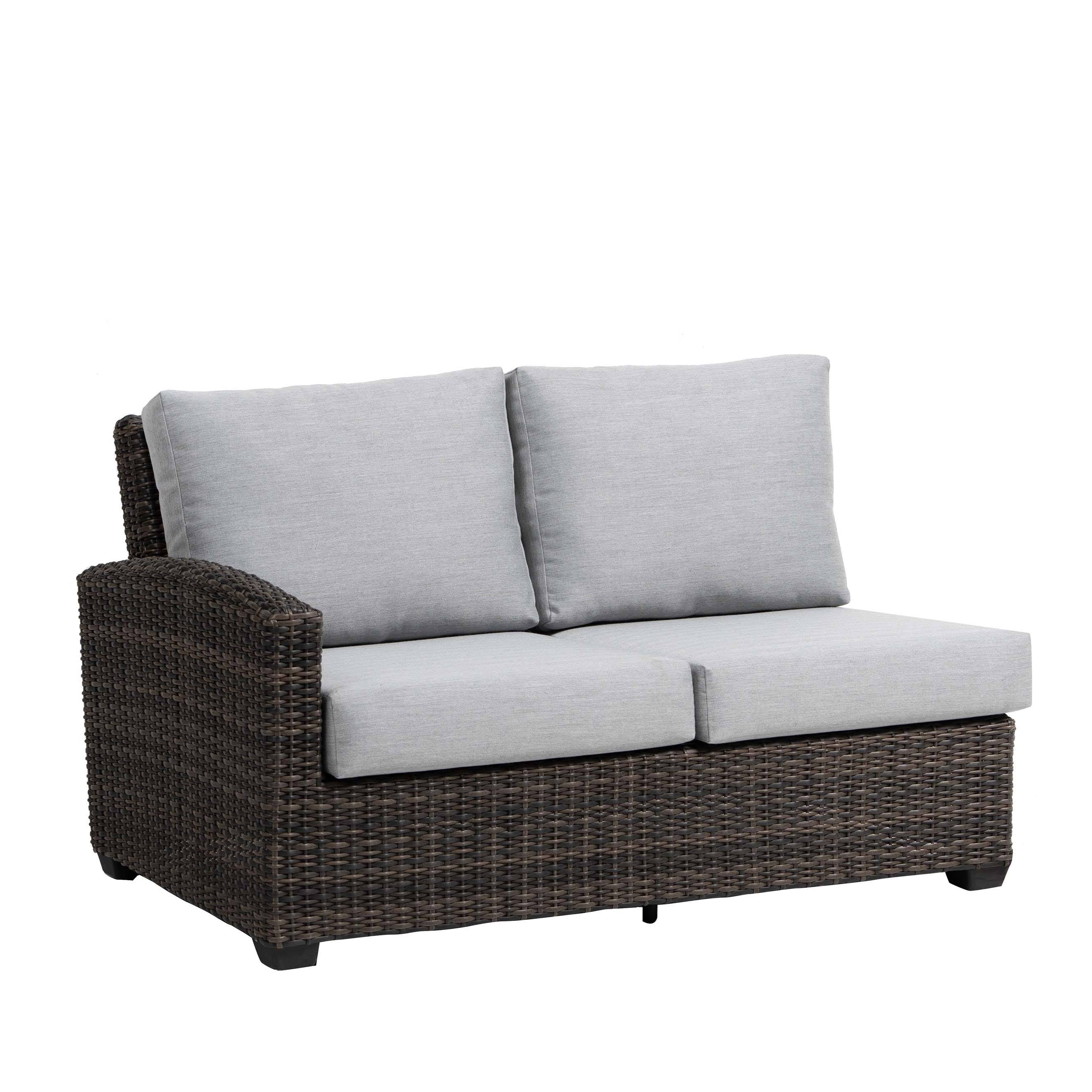 Coral Gables Wicker Left Arm Loveseat