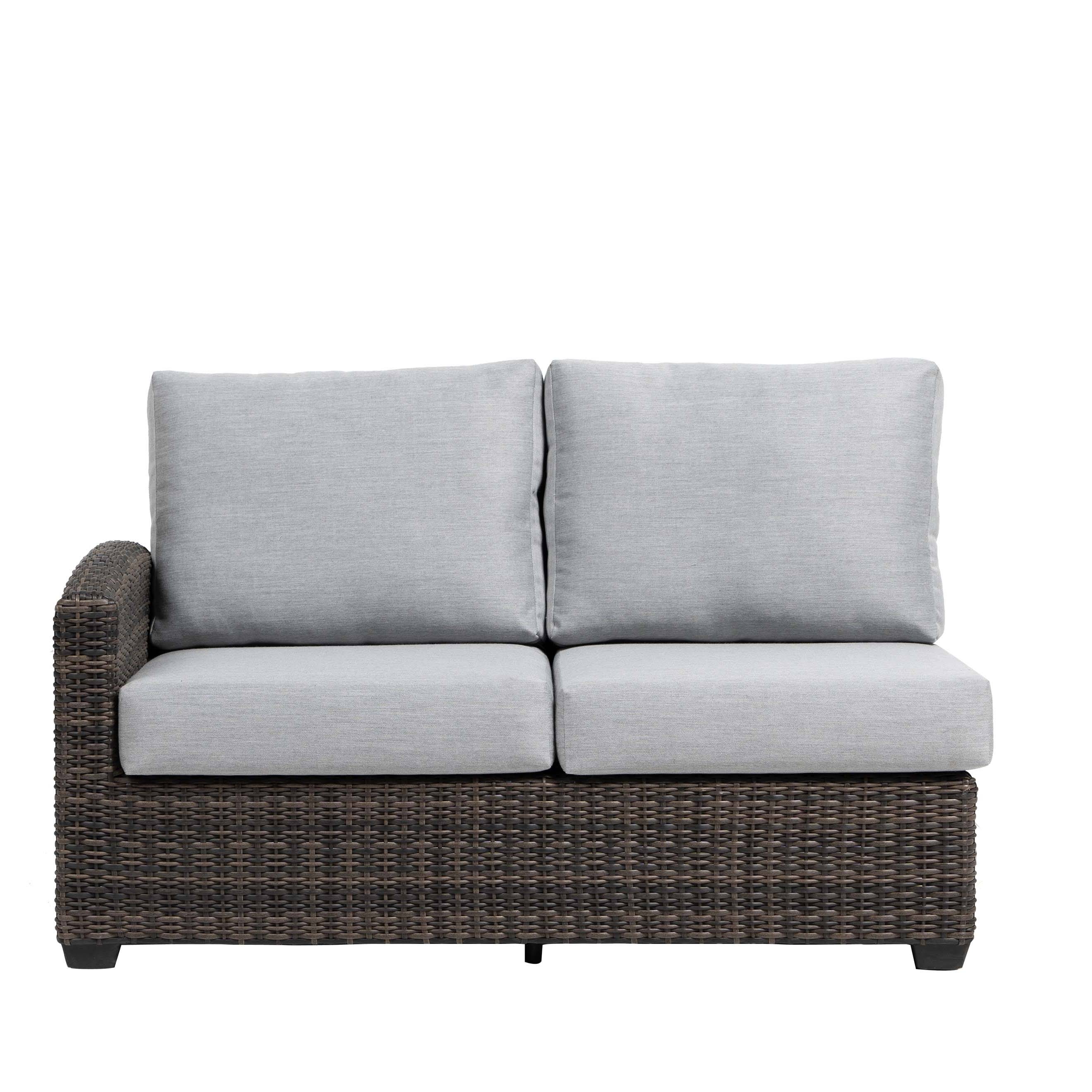 Coral Gables Wicker Left Arm Loveseat