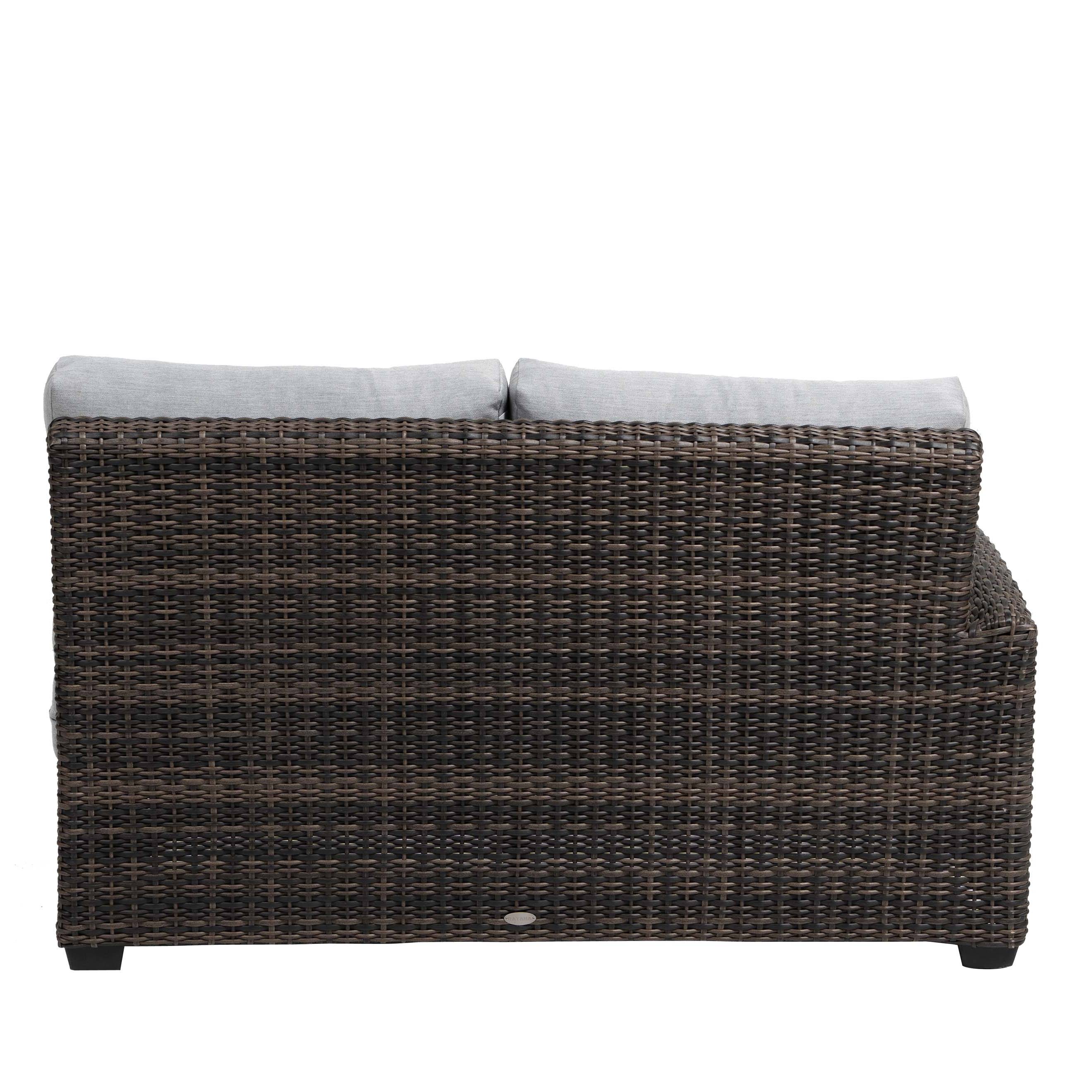 Coral Gables Wicker Left Arm Loveseat