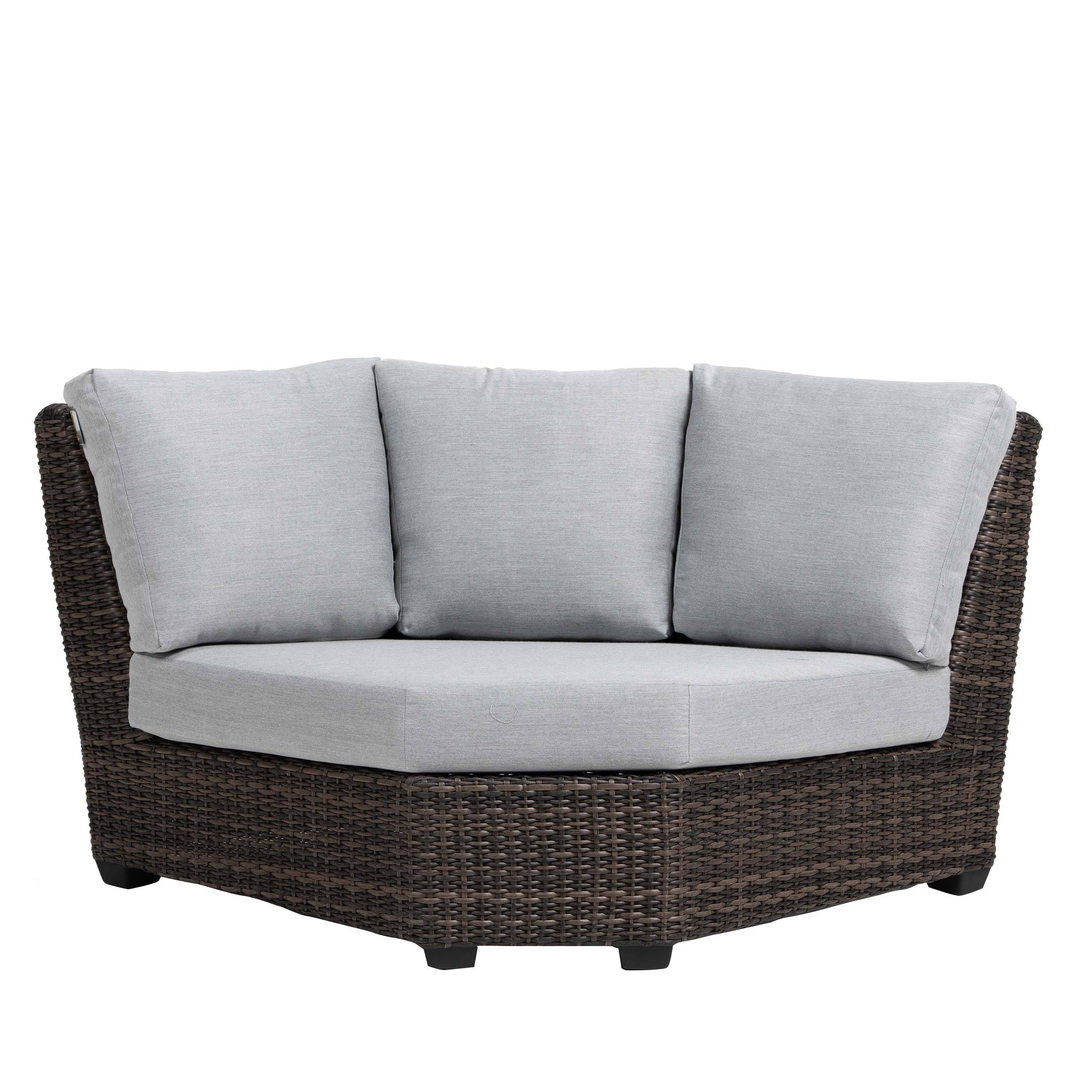 Coral Gables Wicker Curved Corner Chair