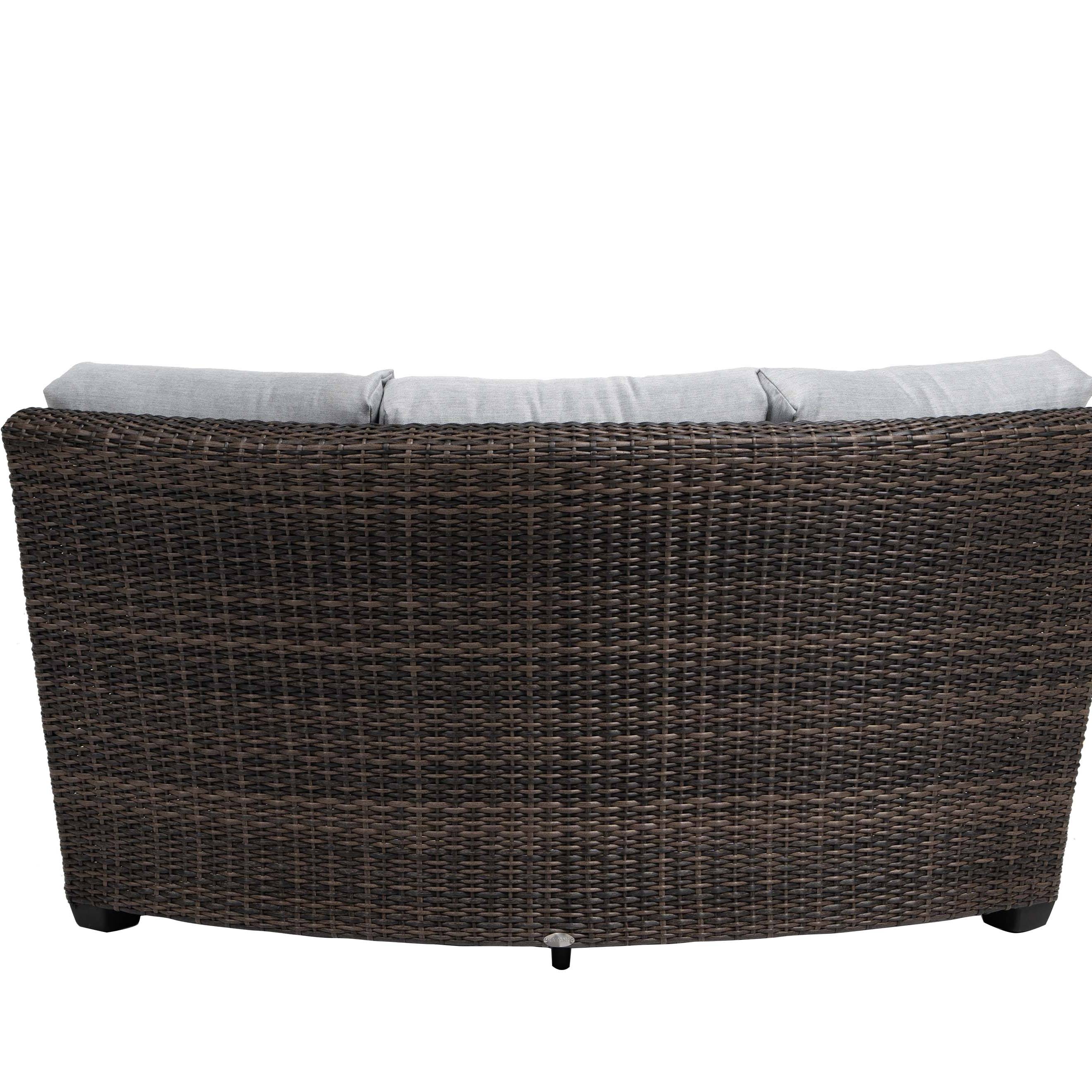 Coral Gables Wicker Curved Corner Chair