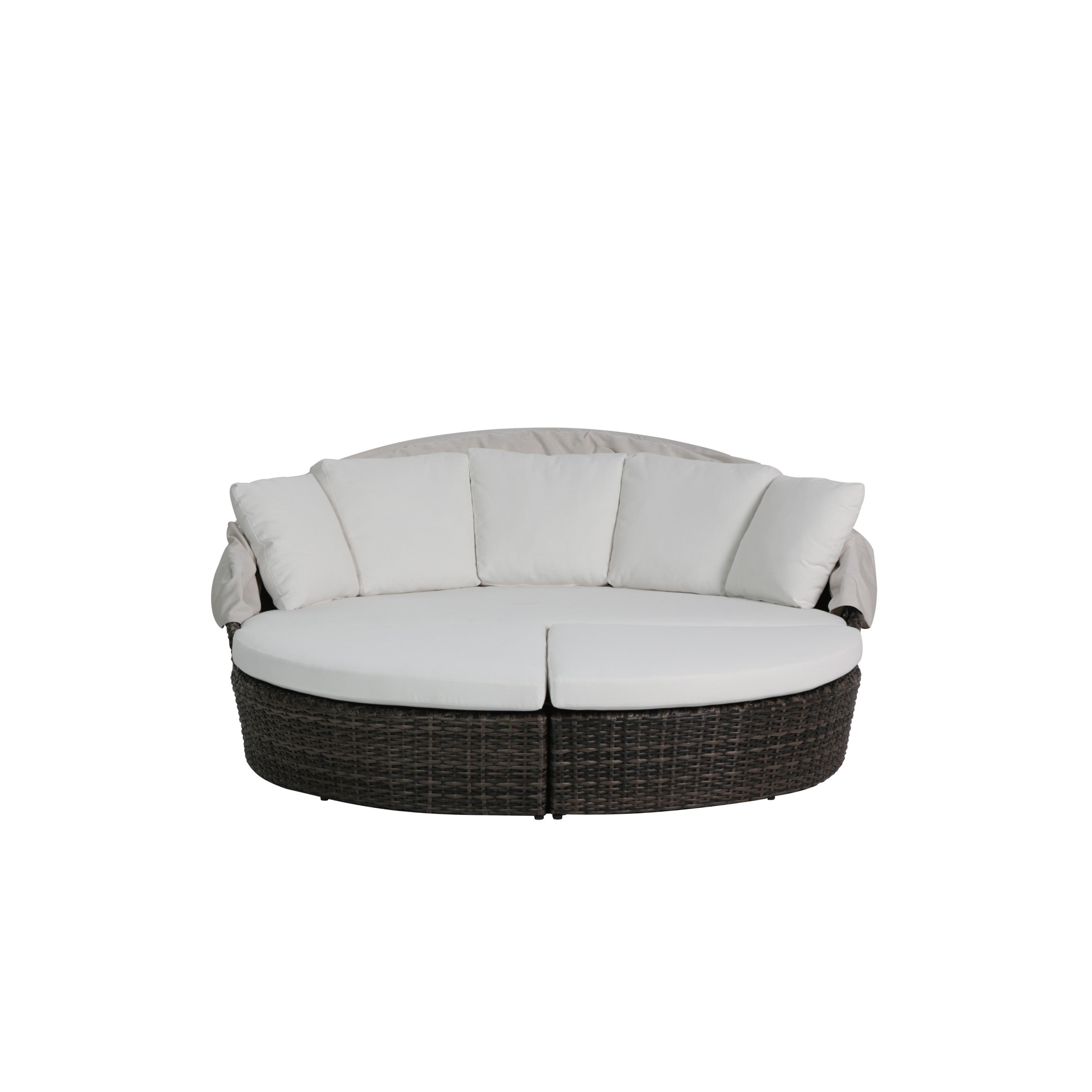 Coral Gables Wicker Round Daybed w/ Canopy