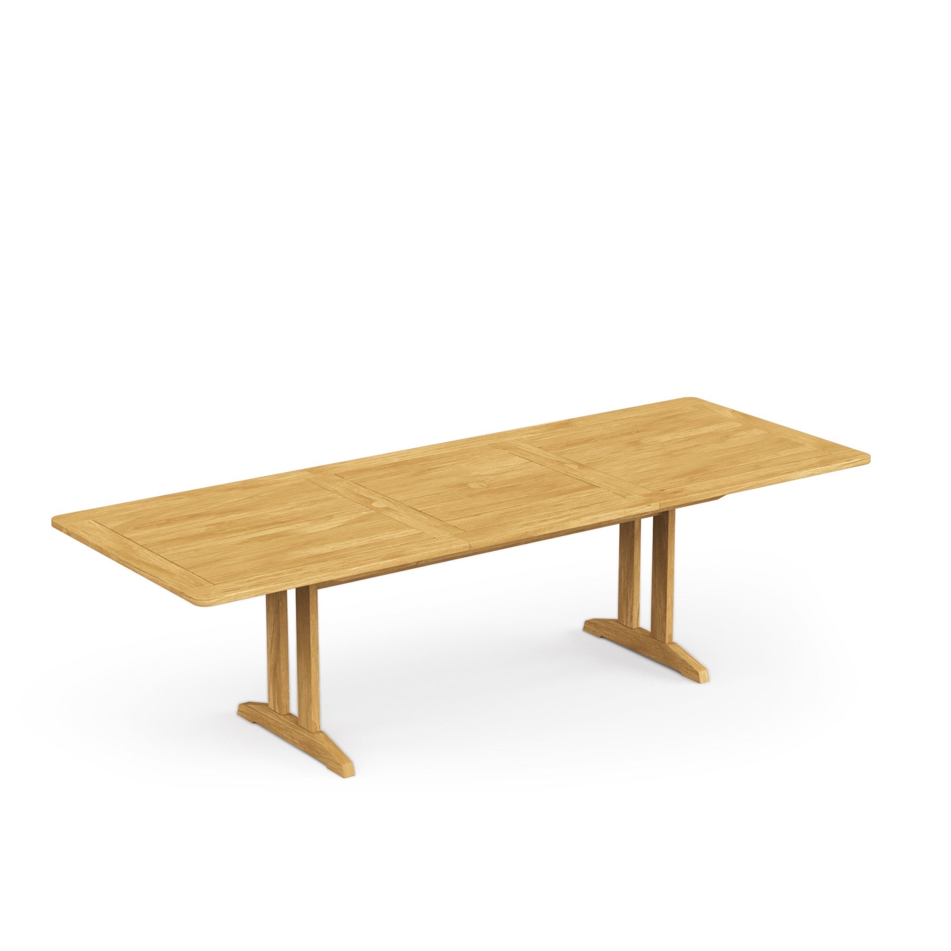 Foundations 39" x 74" -103" Extension Rectangular Teak Dining Table