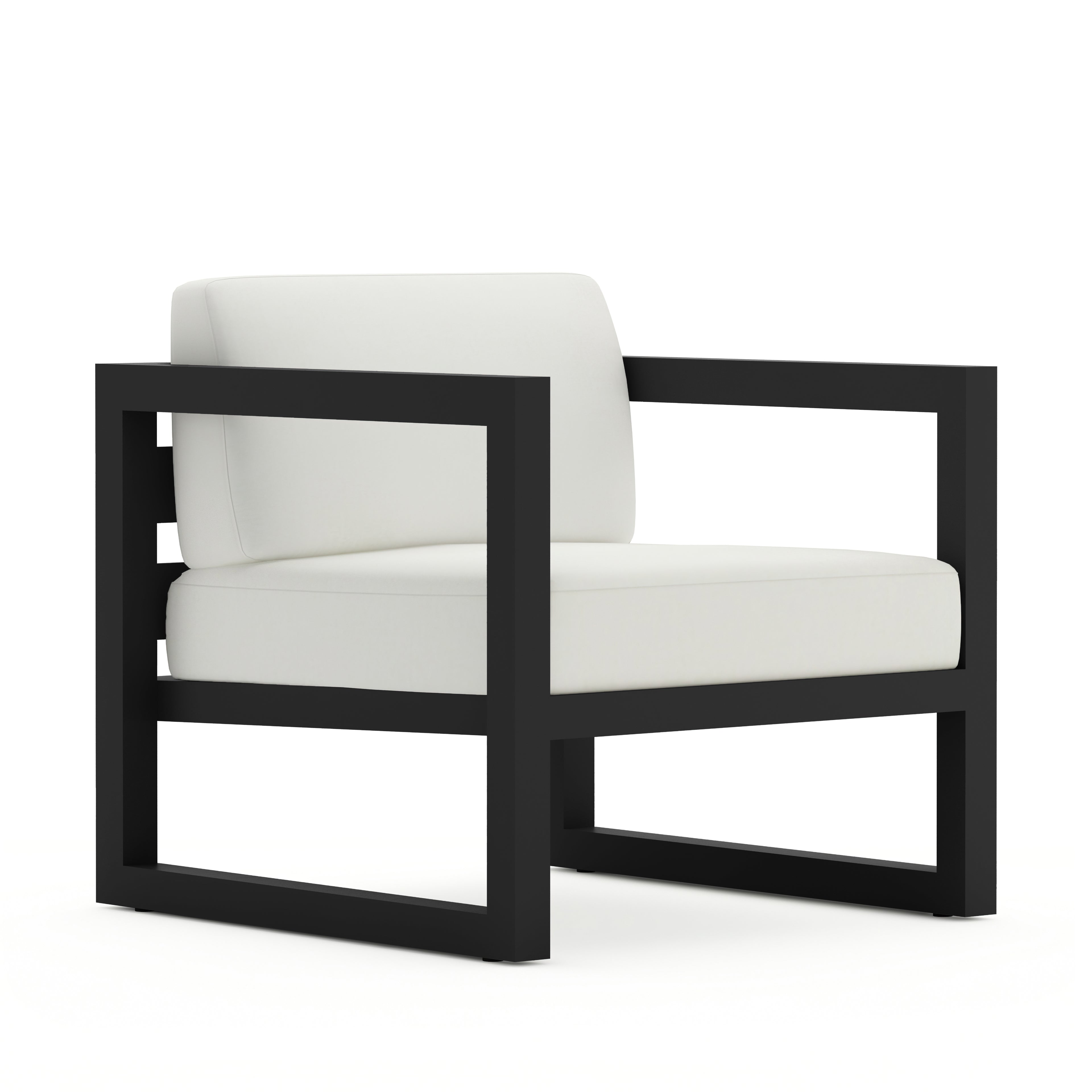 Avion Club Chair#Finish_Black#Fabric_Canvas Natural