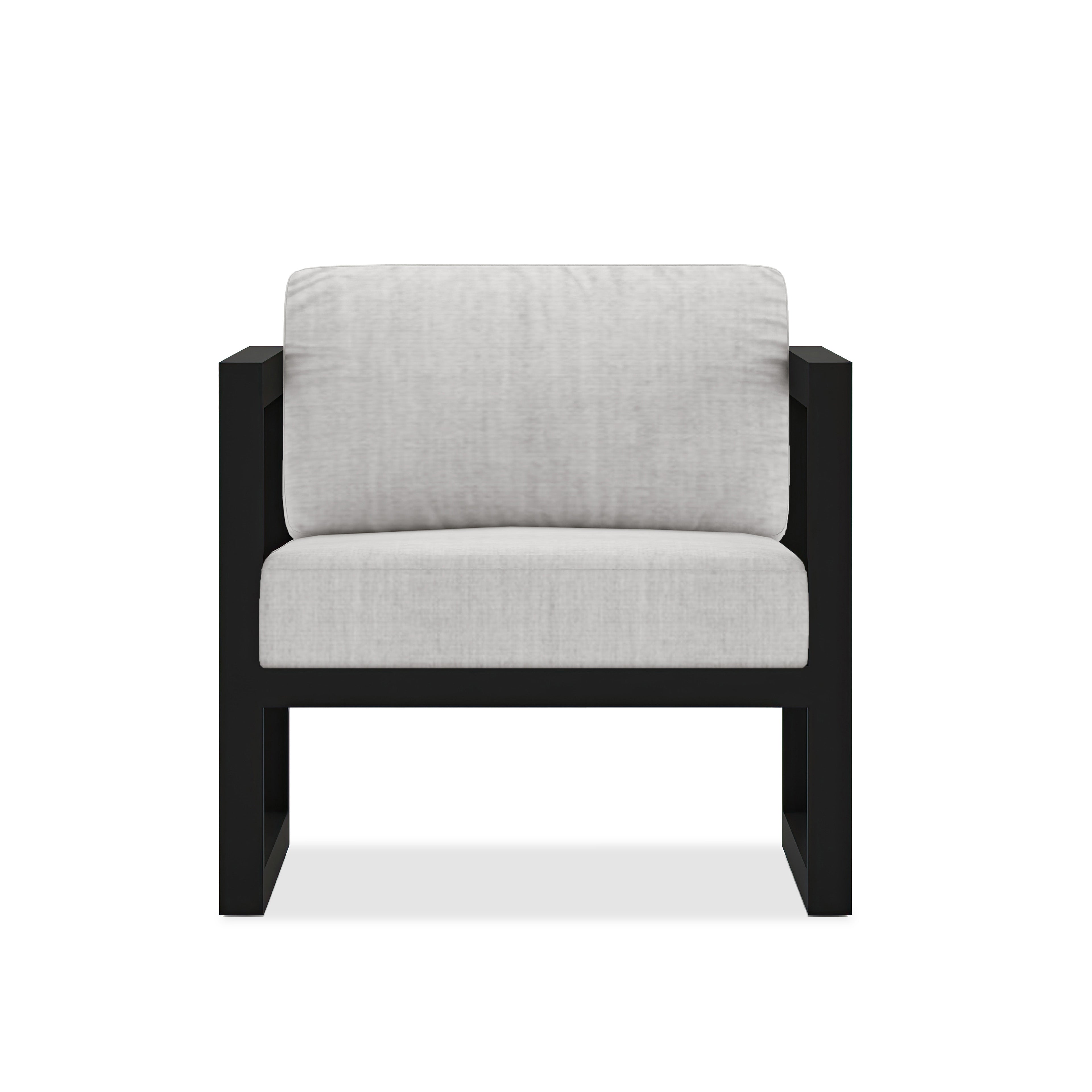 Avion Club Chair#Finish_Black#Fabric_Cast Silver