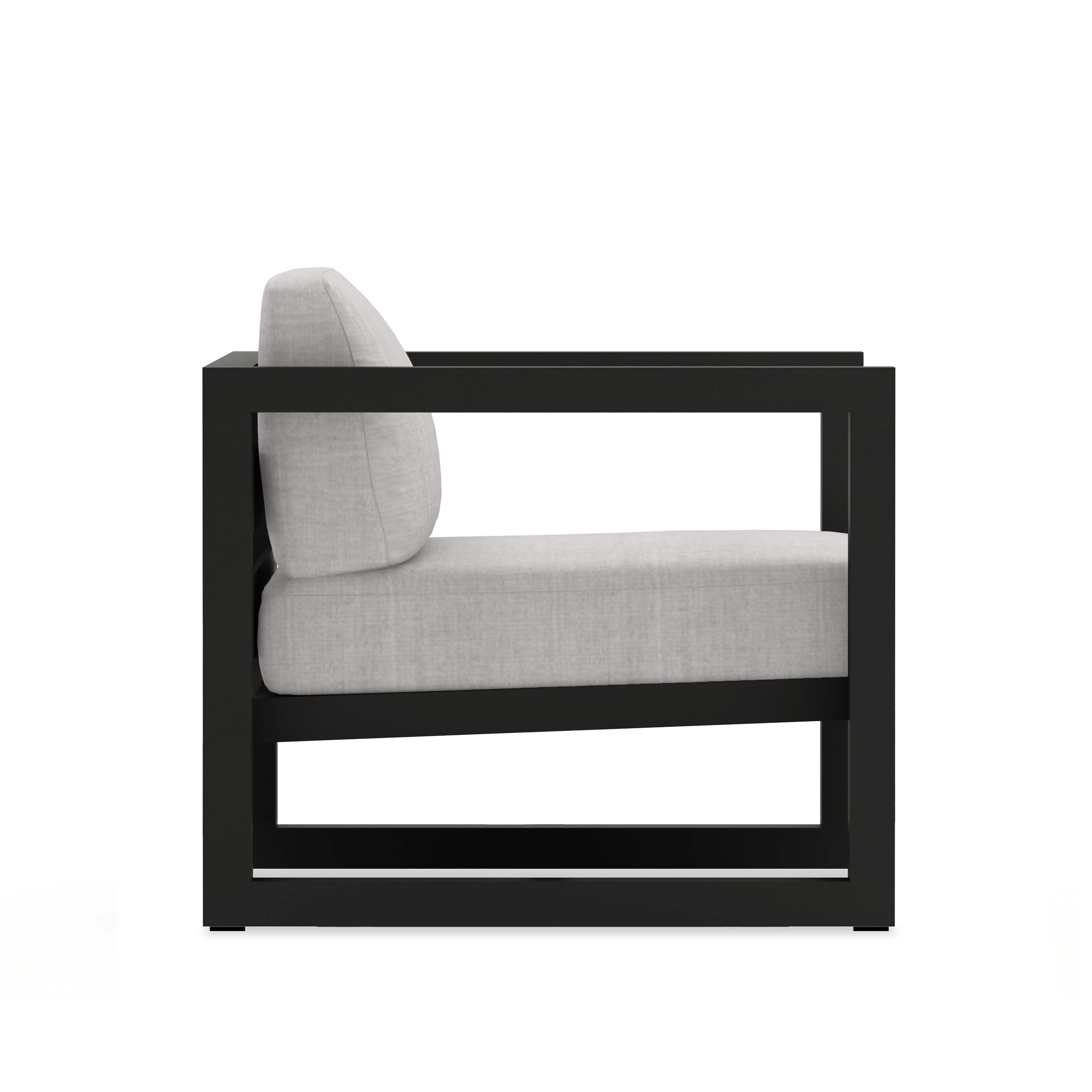 Avion Club Chair#Finish_Black#Fabric_Cast Silver