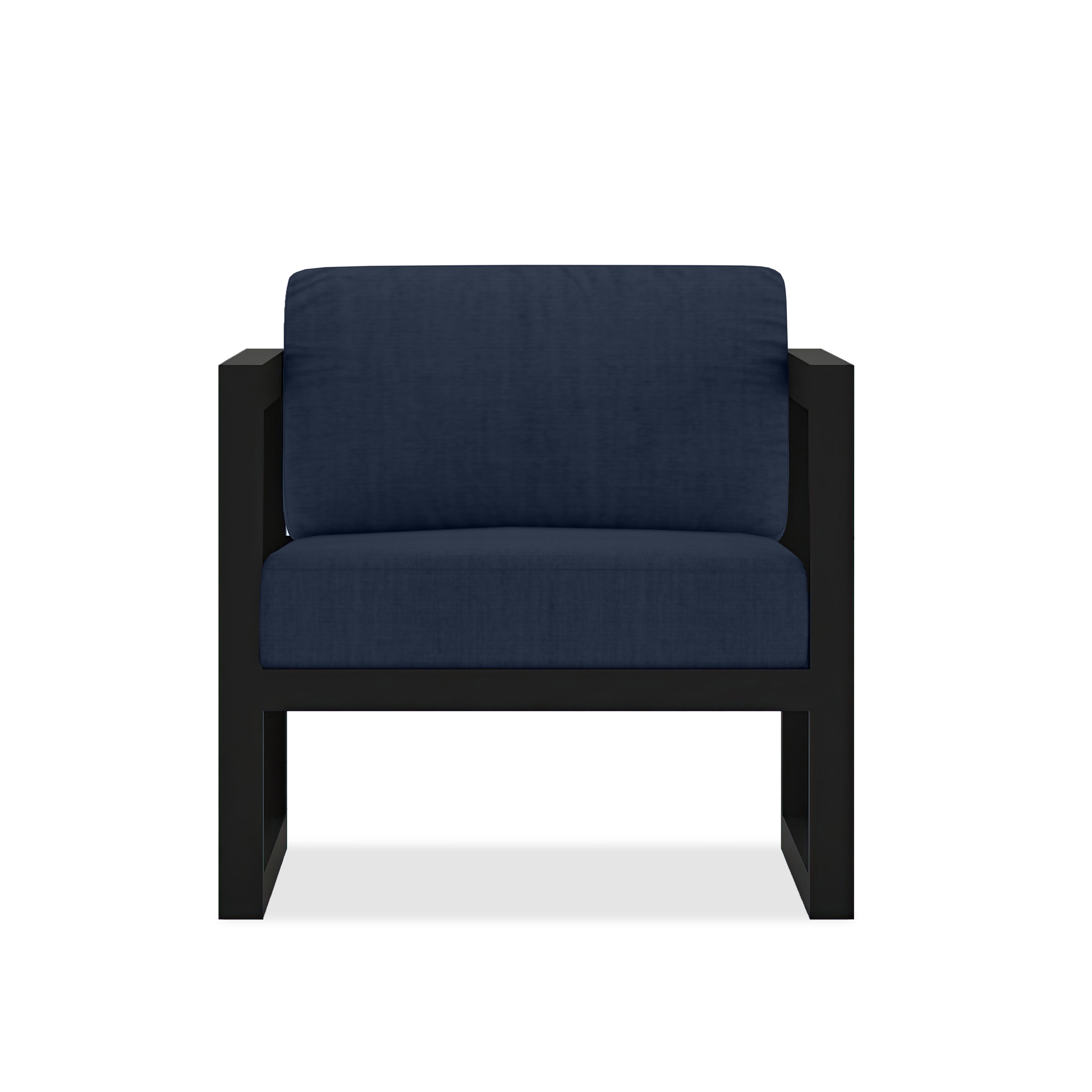 Avion Club Chair#Finish_Black#Fabric_Spectrum Indigo