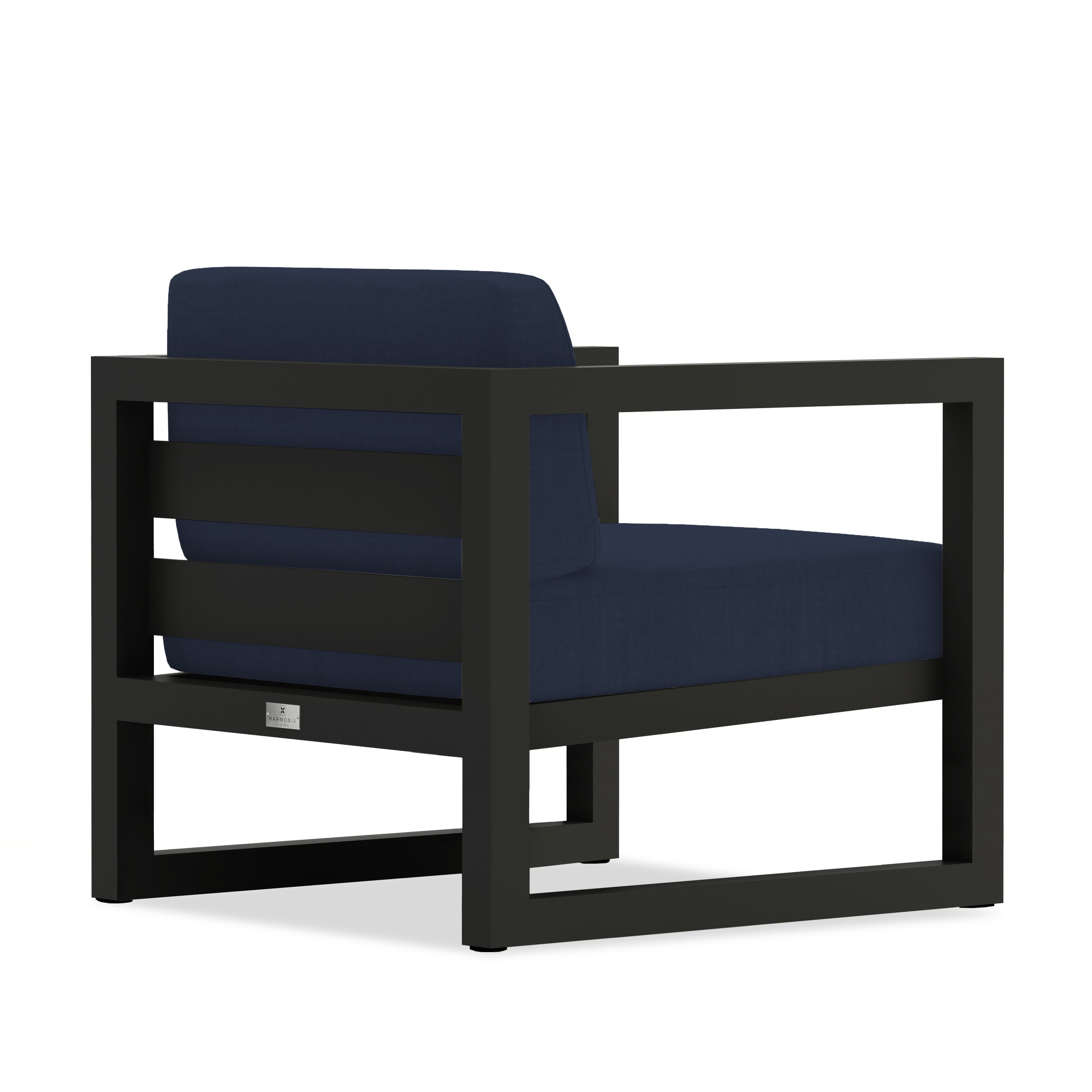 Avion Club Chair#Finish_Black#Fabric_Spectrum Indigo