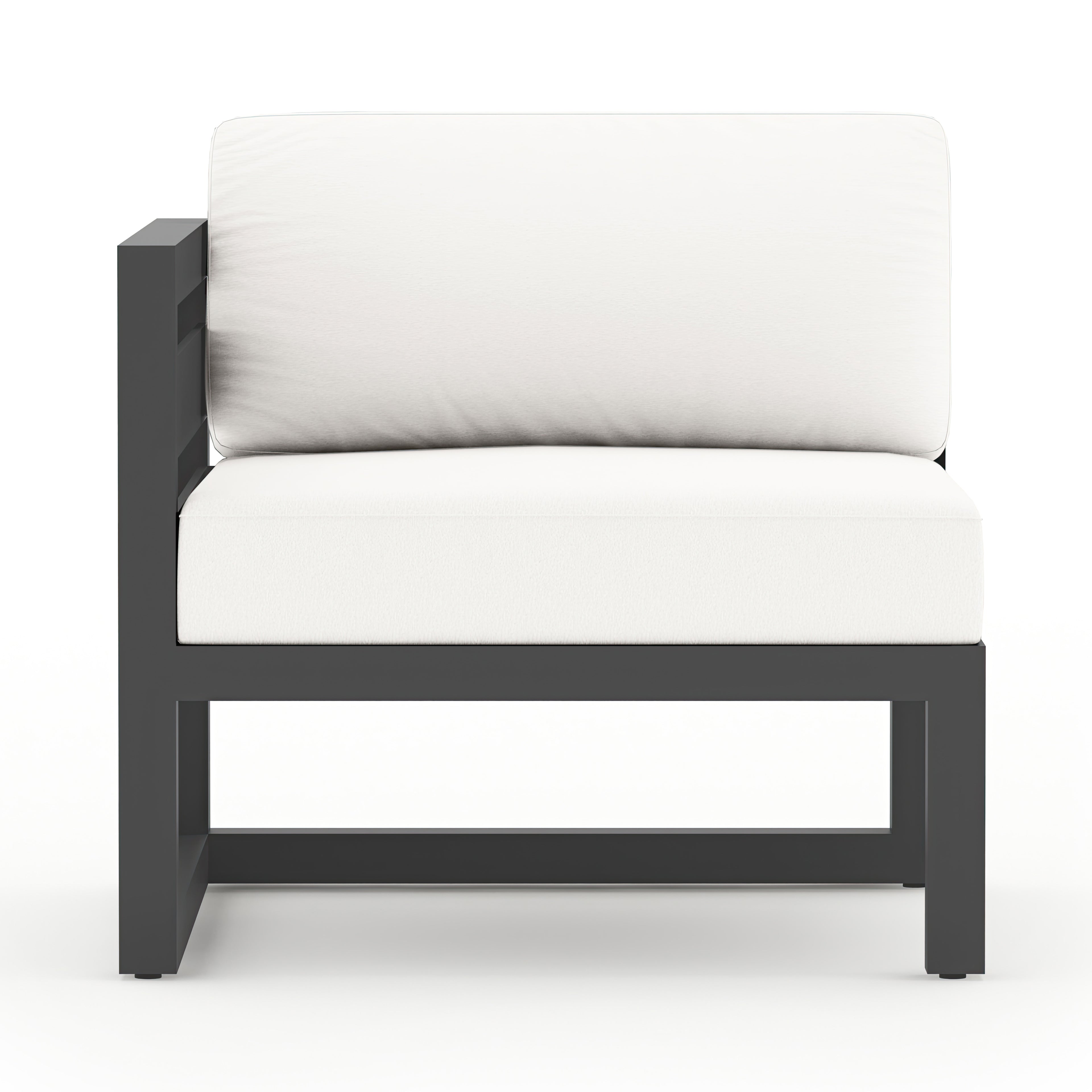 Avion 7 Piece Aluminum Sectional Set#Finish_Slate#Fabric_Canvas Natural