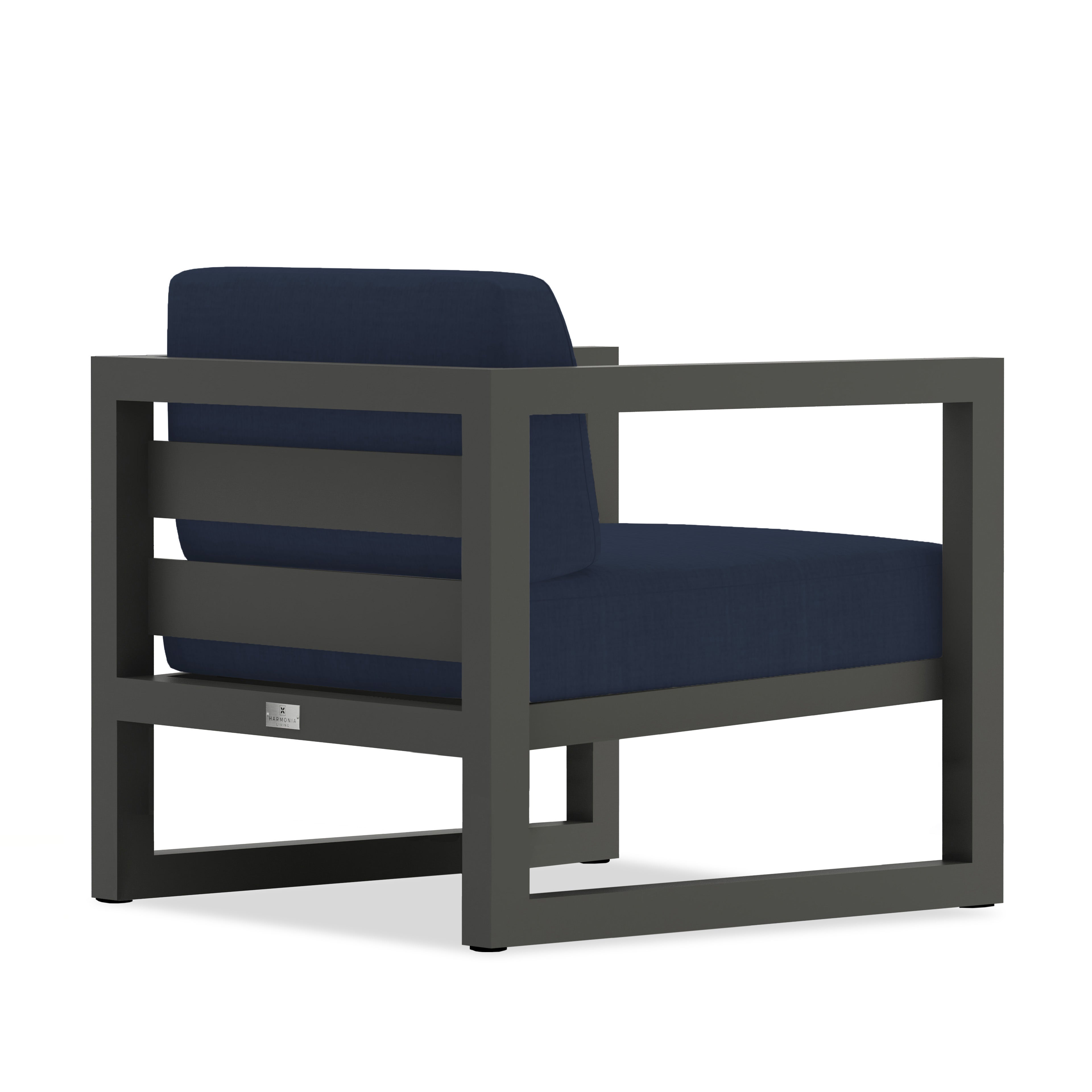 Avion Club Chair#Finish_Slate#Fabric_Spectrum Indigo