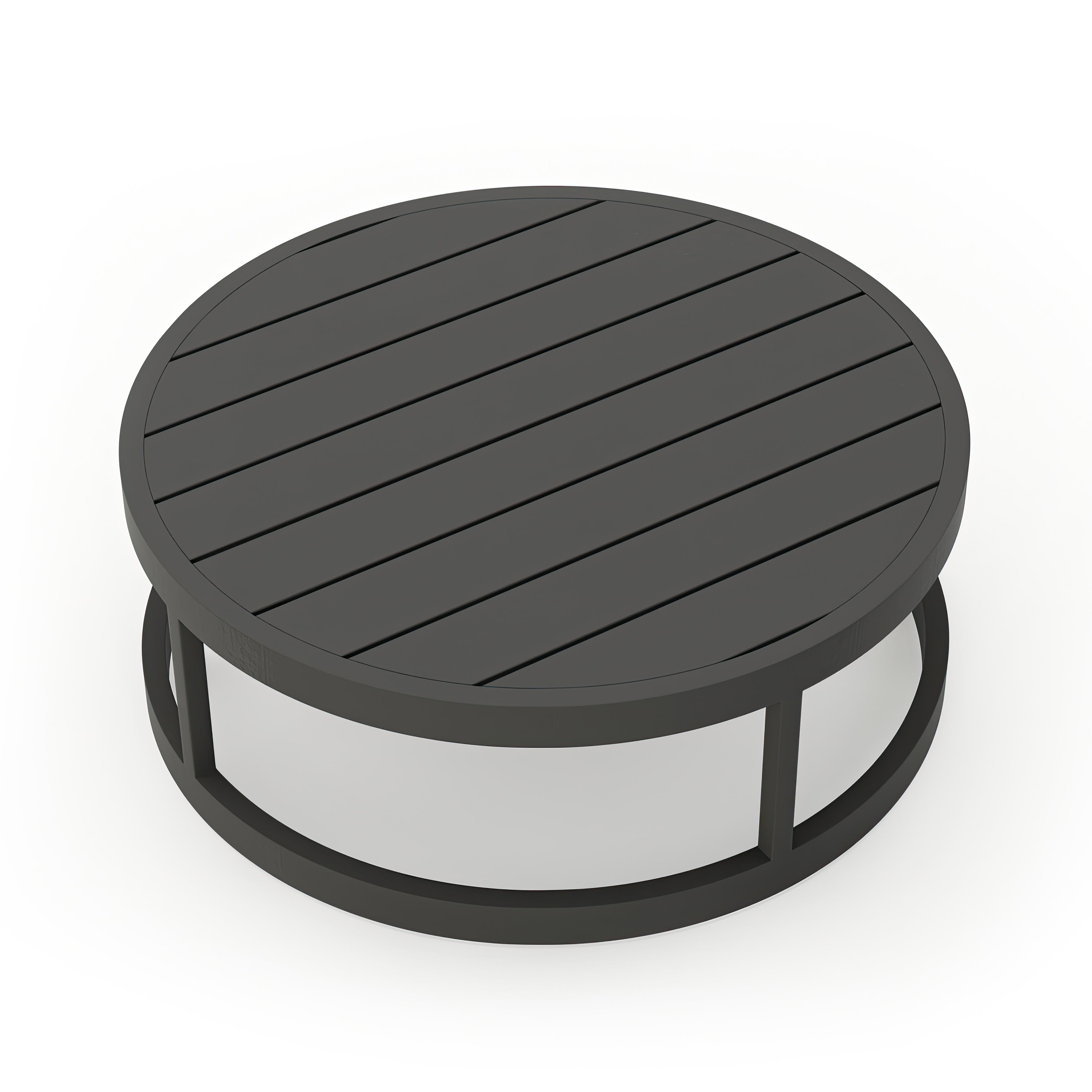 Avion Round Coffee Table#Finish_Slate