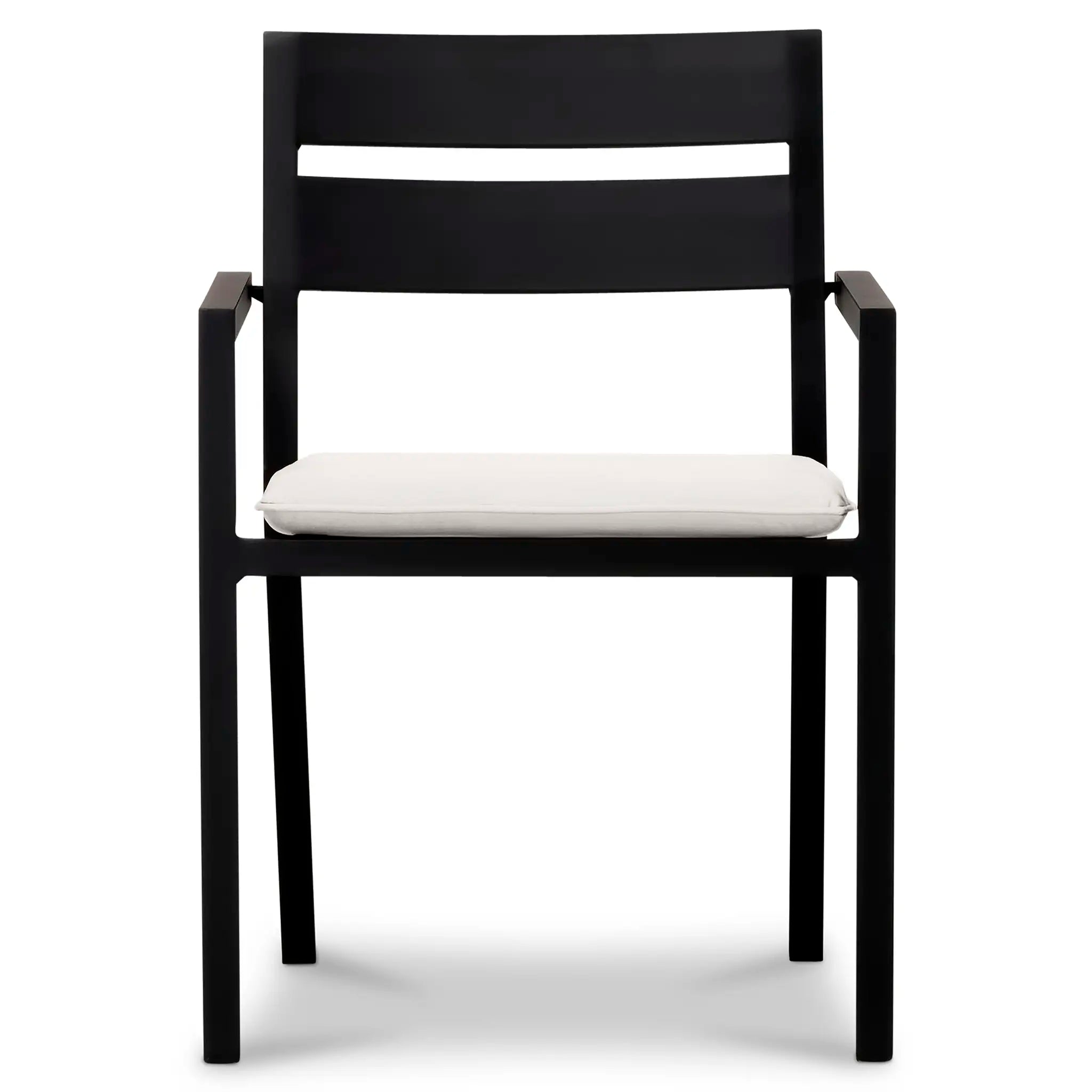 Pacifica 9 Piece Rectangular Dining Set#Finish_Black#Fabric_Canvas Natural