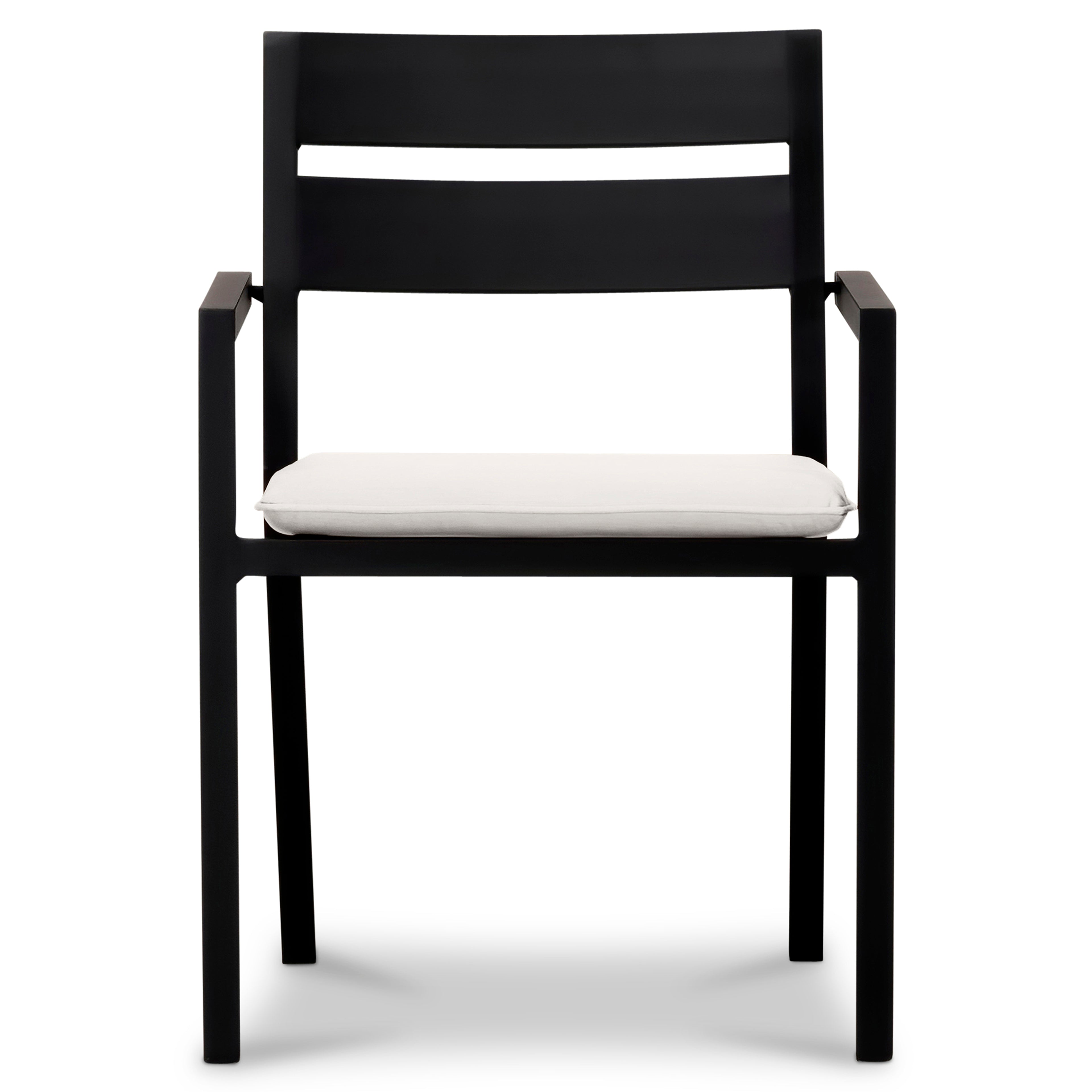 Pacifica 9 Piece Extendable Dining Set#Finish_Black#Fabric_Canvas Natural