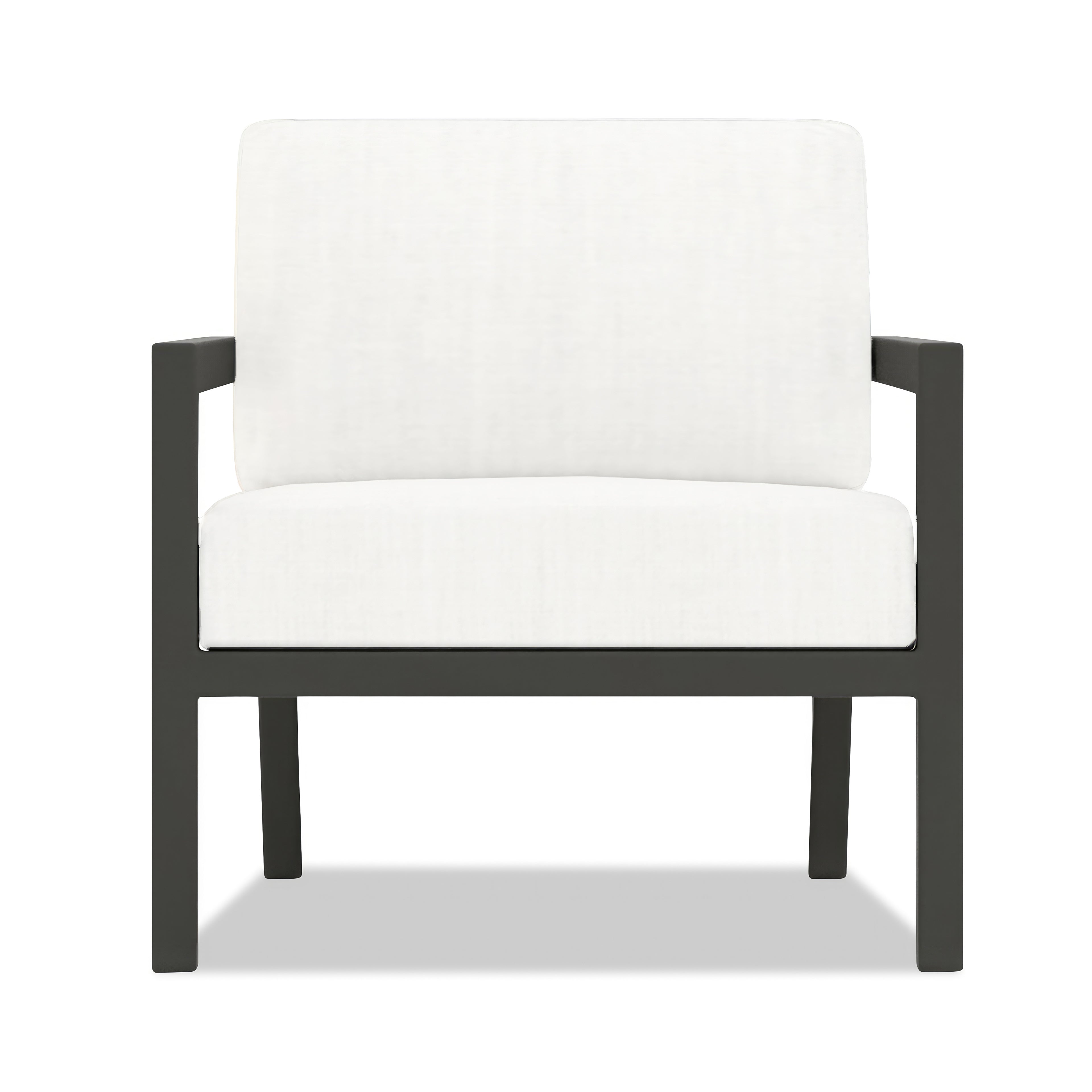 Pacifica 2 Piece Aluminum Sofa Set#Finish_Slate#Fabric_Canvas Natural