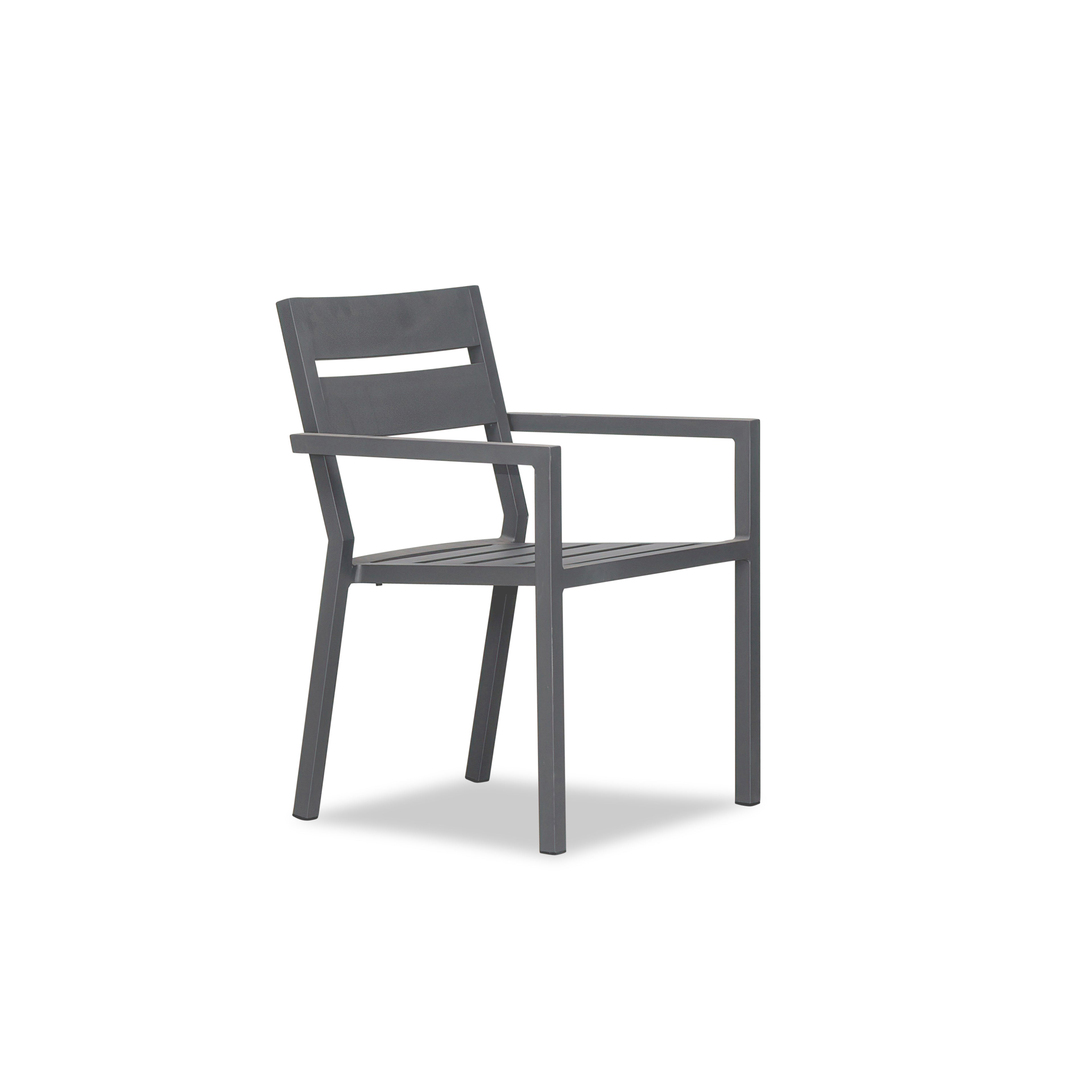 Pacifica Aluminum Dining Arm Chair#Finish_Slate