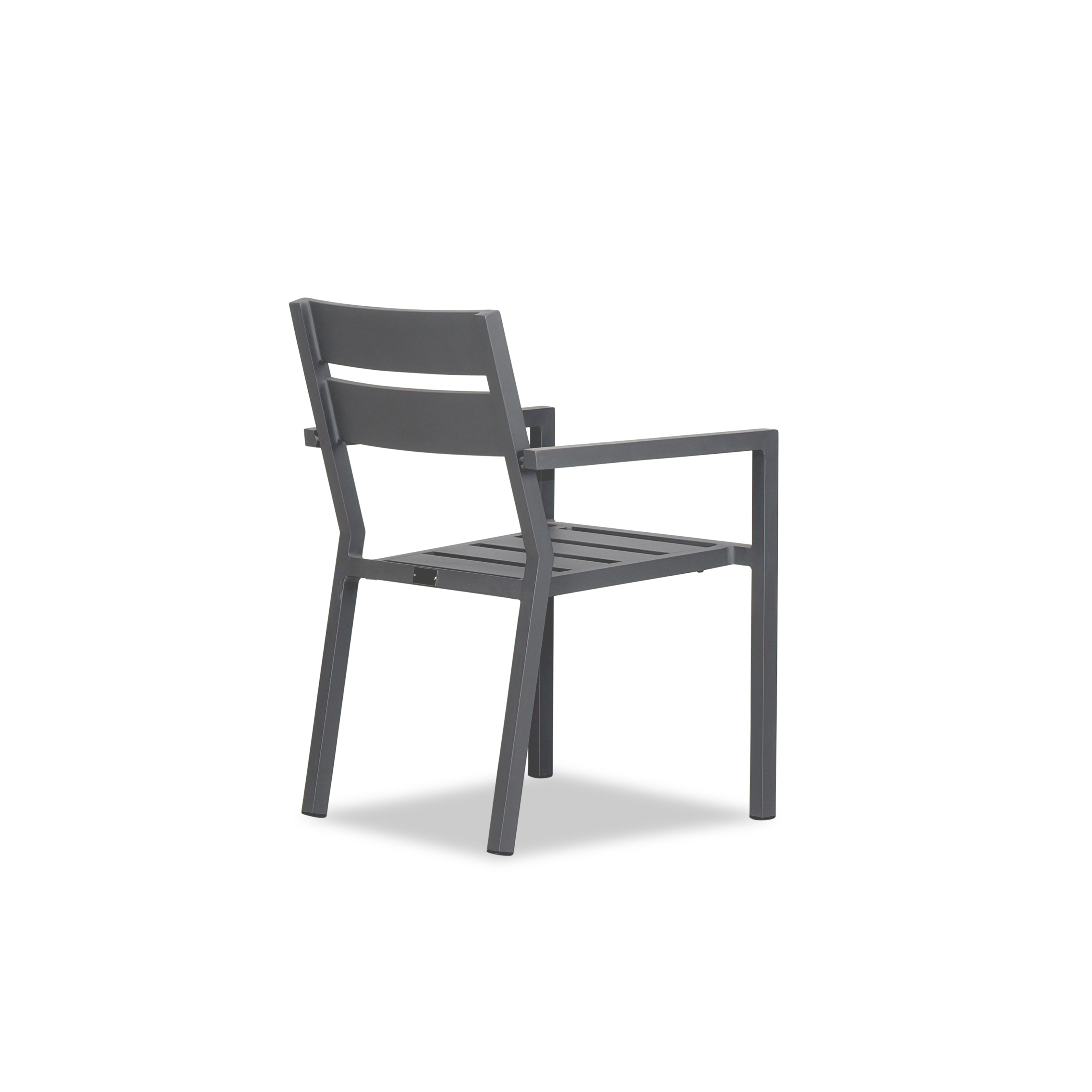 Pacifica Aluminum Dining Arm Chair#Finish_Slate