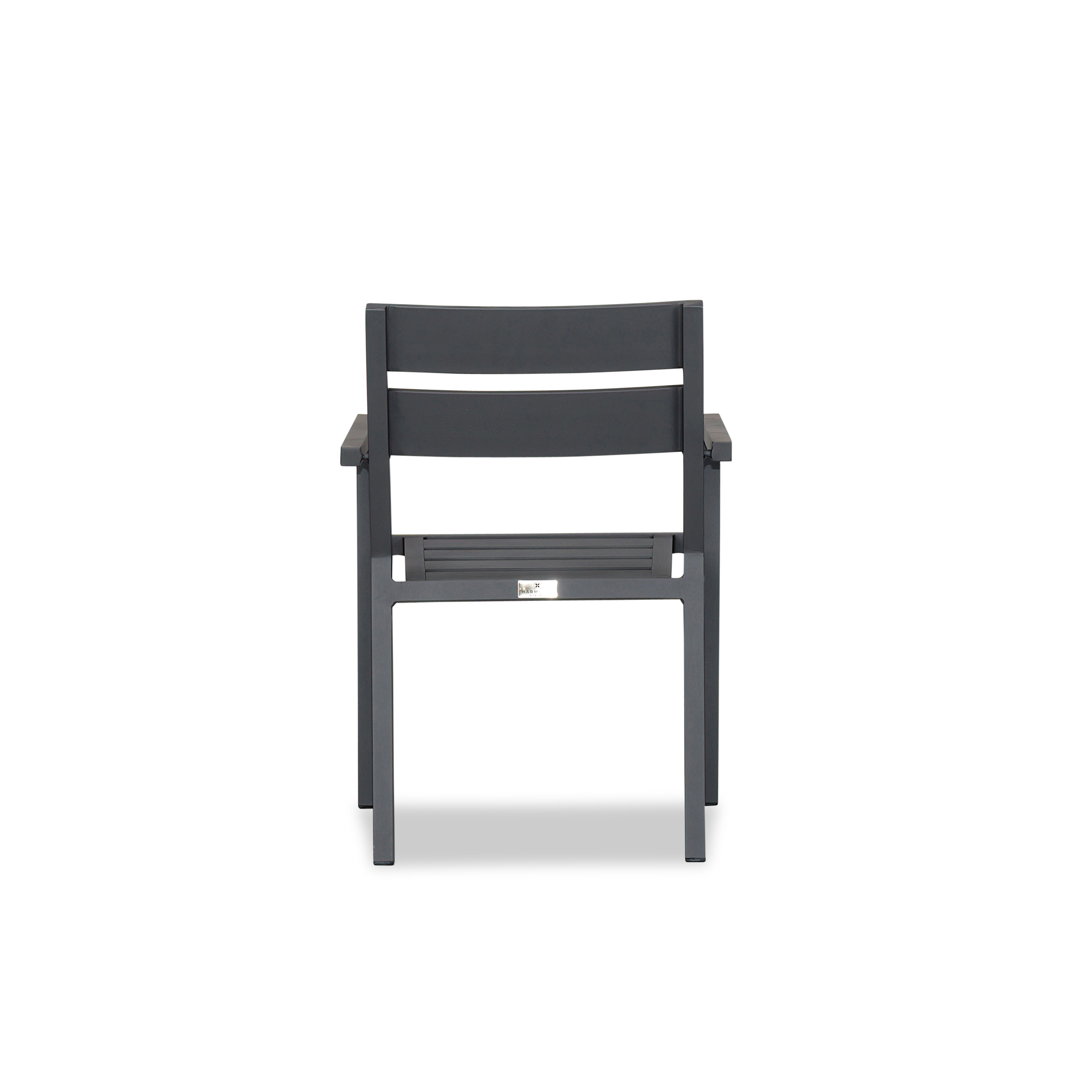Pacifica Aluminum Dining Arm Chair#Finish_Slate