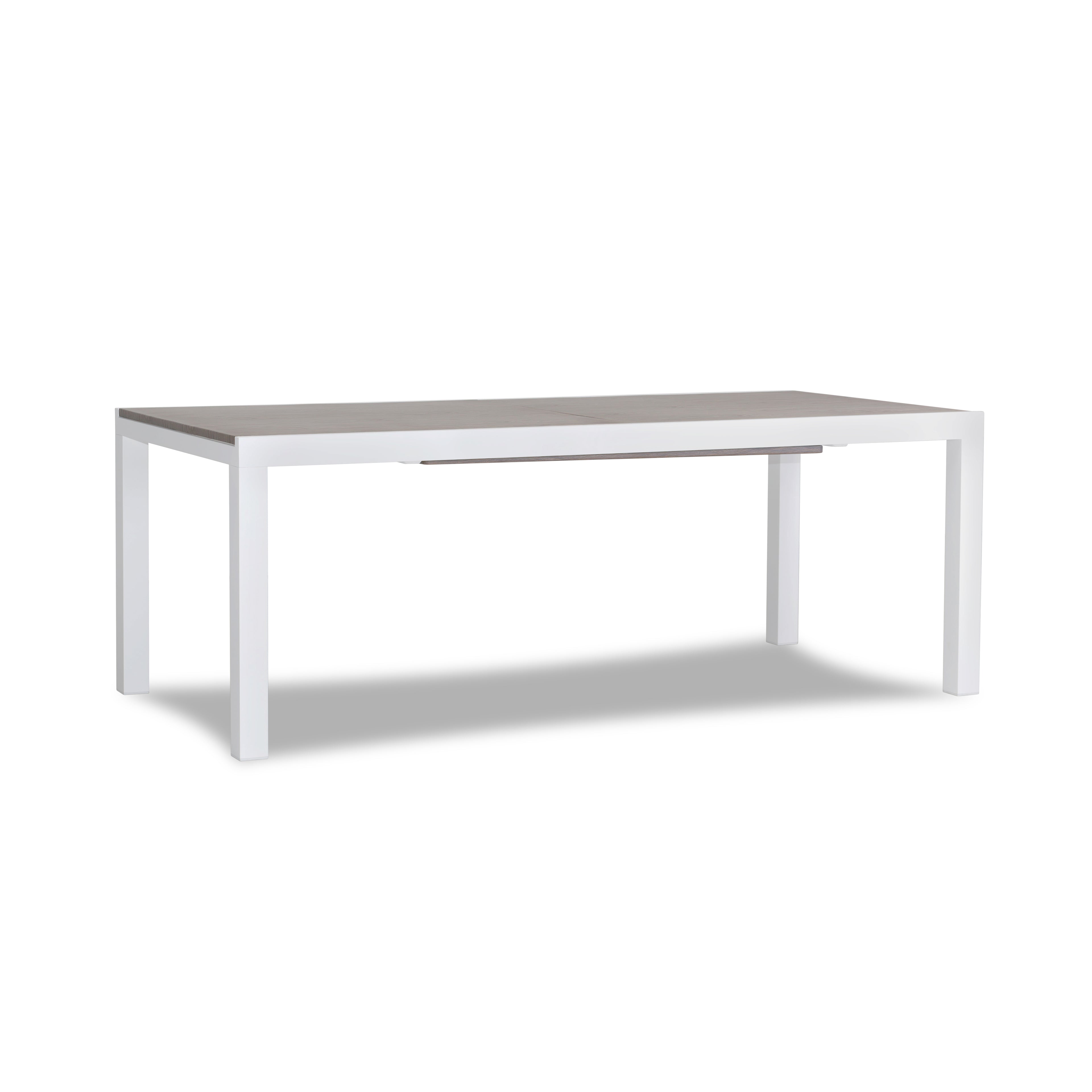 Pacifica 13 Piece Aluminum Extendable Dining Set#Finish_White