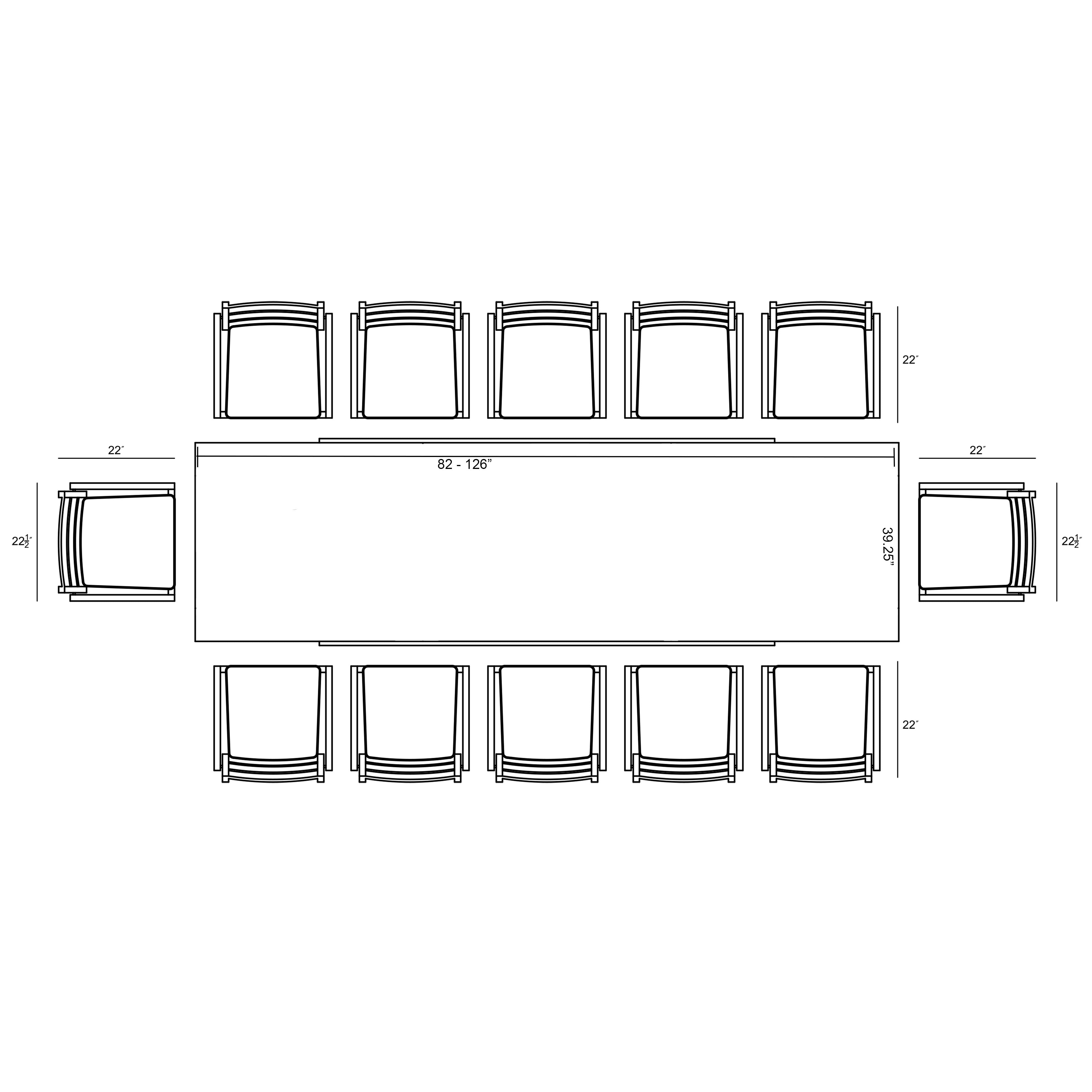 Pacifica 13 Piece Aluminum Extendable Dining Set