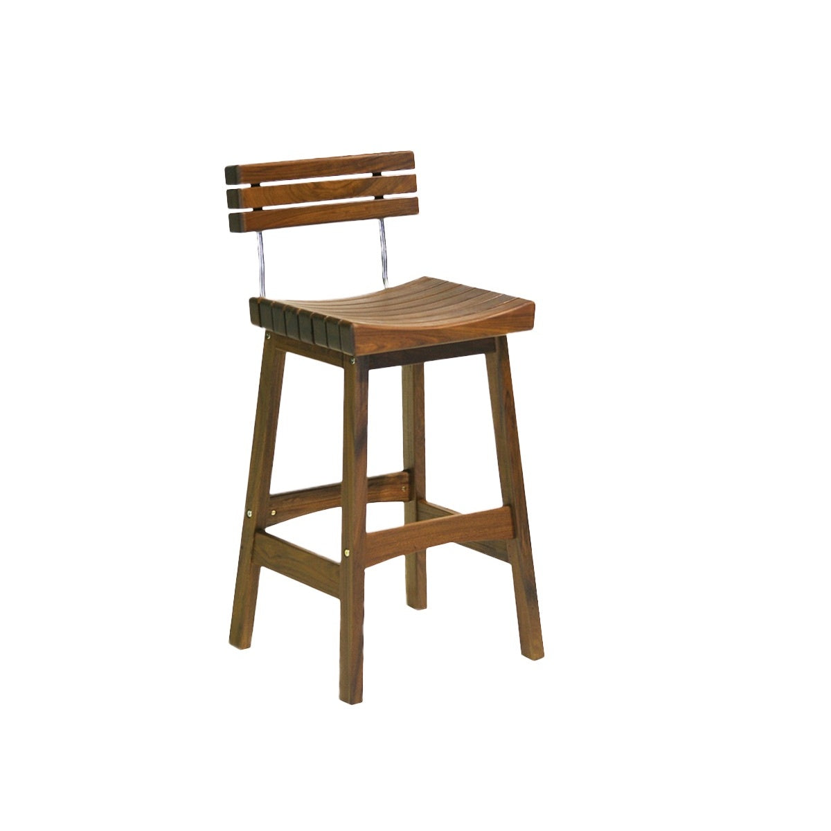 Heritage Sunset Ipe Wood Bar Stool with Back