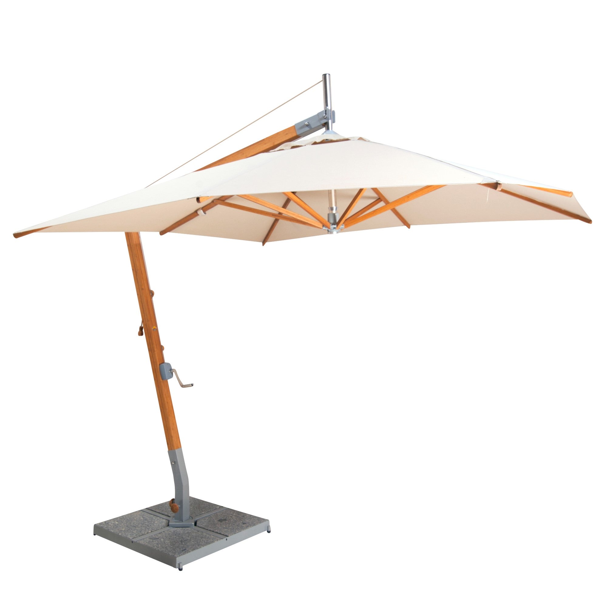 Sirocco 8.5' Square Bamboo Cantilever Umbrella